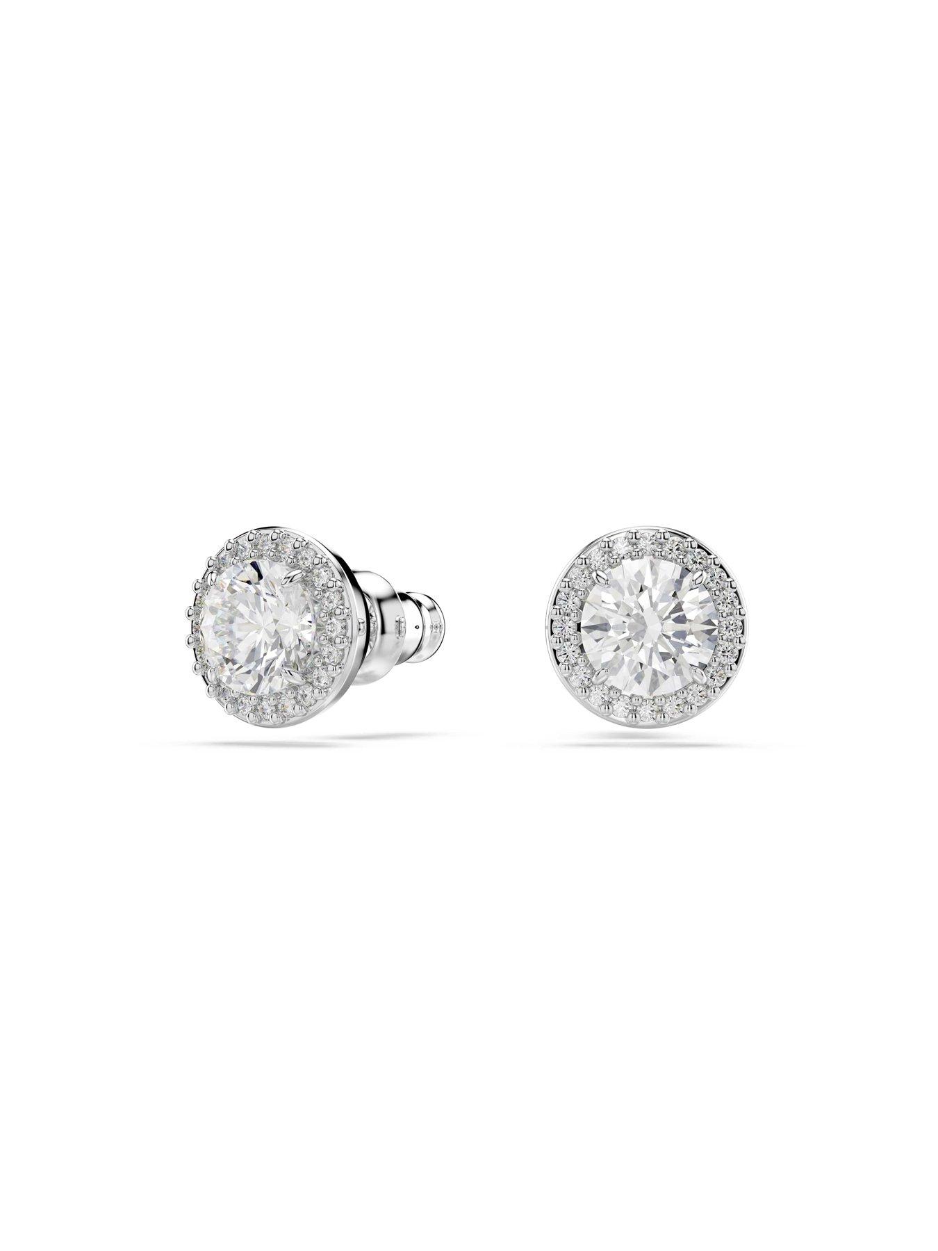 Image 2 of 5 of Swarovski Una Angelic Stud Earrings - Silver