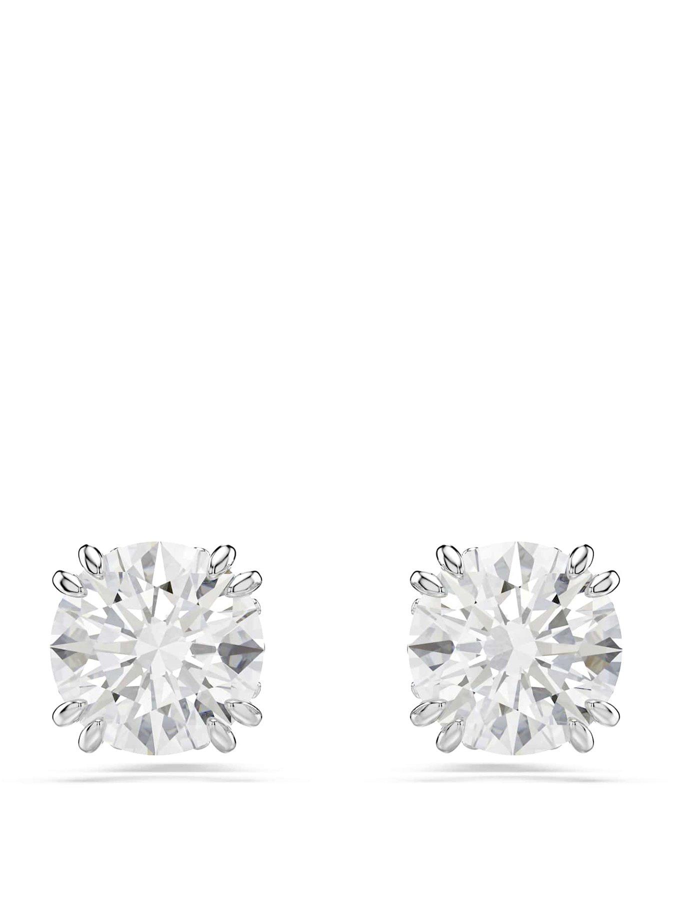 Image 1 of 5 of Swarovski Stilla Stud Earrings - Silver