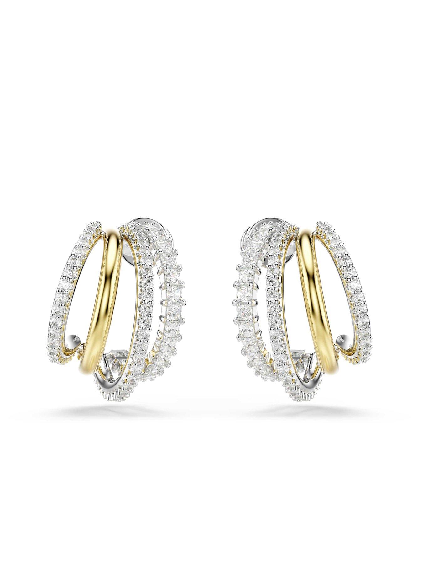 Image 2 of 5 of Swarovski Hyperbola Hoop Earrings - Mixed
