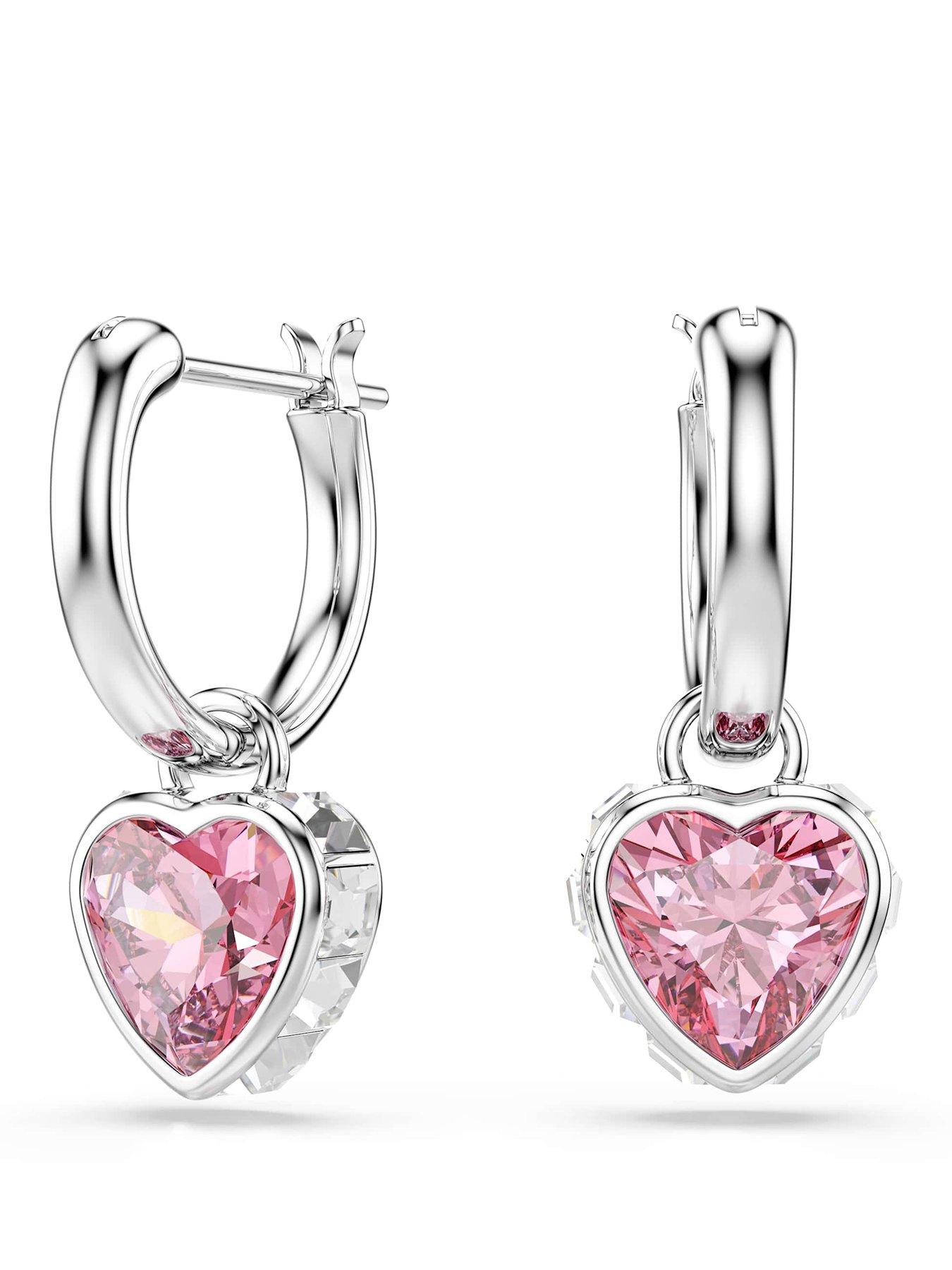 Image 1 of 5 of Swarovski Chroma Drop Earrings - Silver
