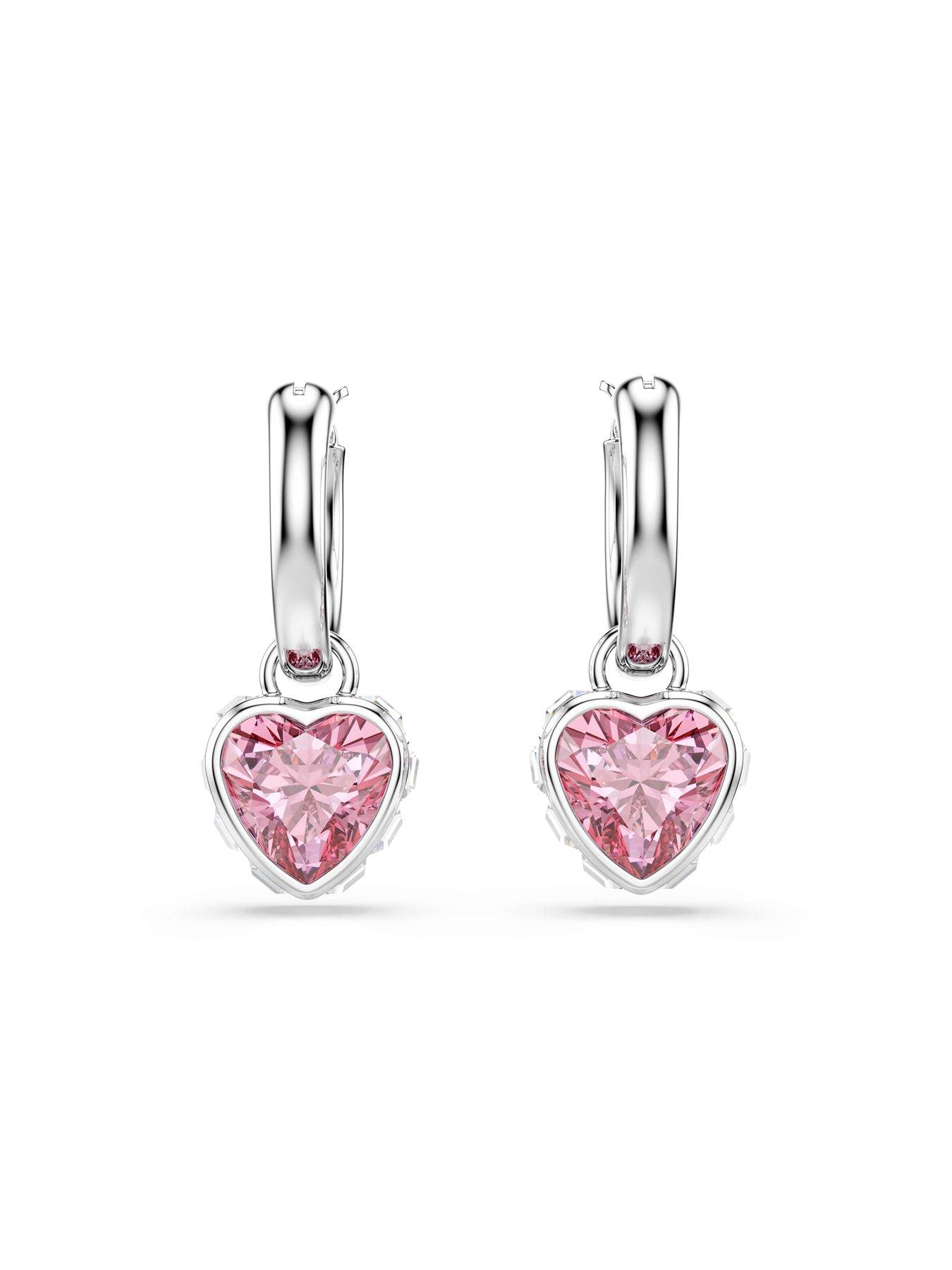 Image 2 of 5 of Swarovski Chroma Drop Earrings - Silver