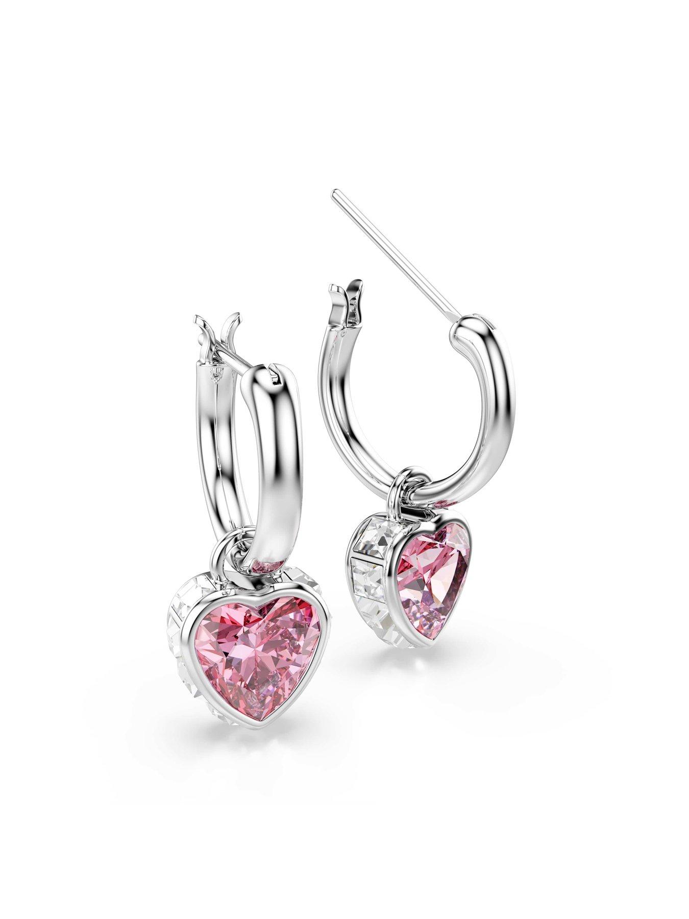 Image 3 of 5 of Swarovski Chroma Drop Earrings - Silver