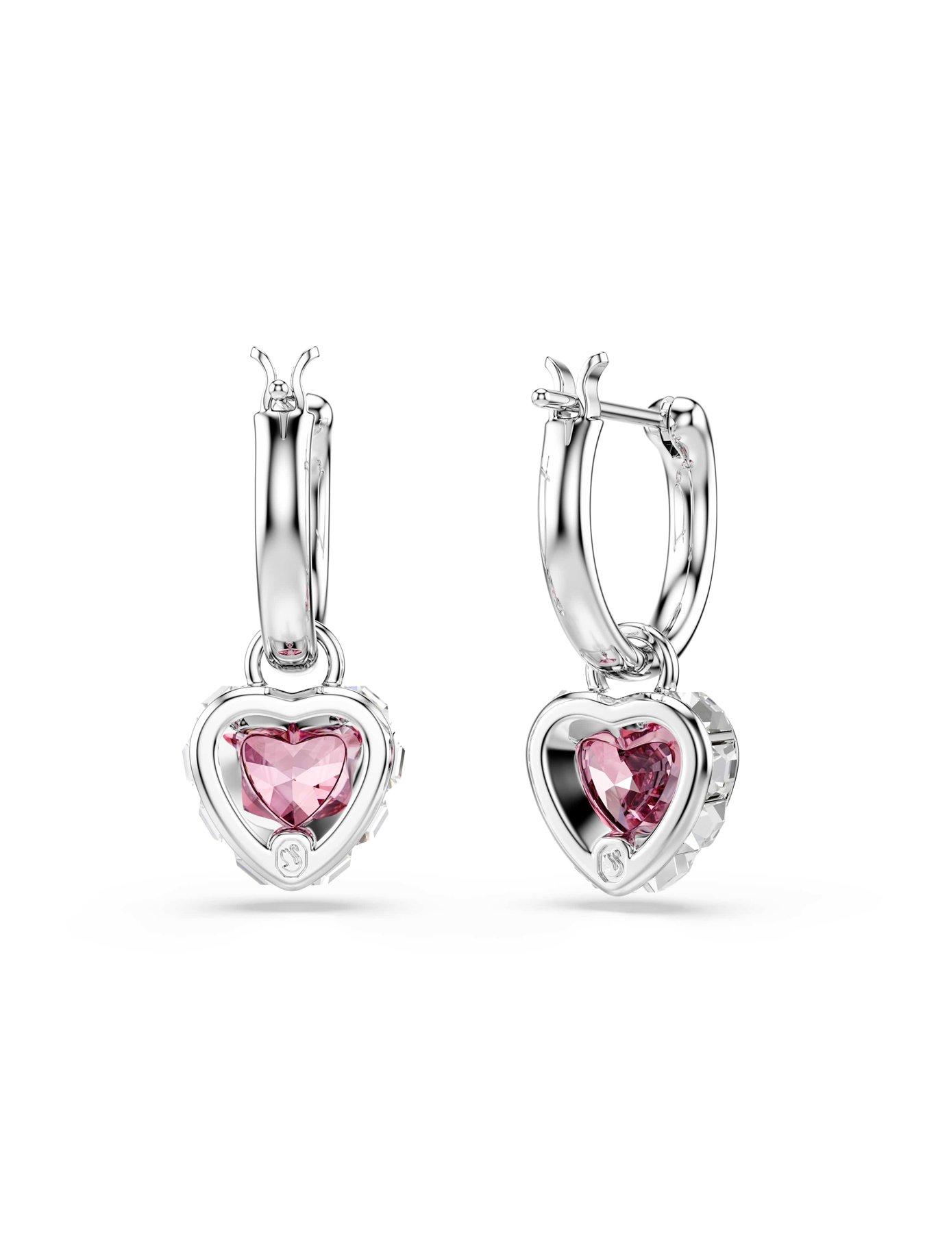 Image 4 of 5 of Swarovski Chroma Drop Earrings - Silver
