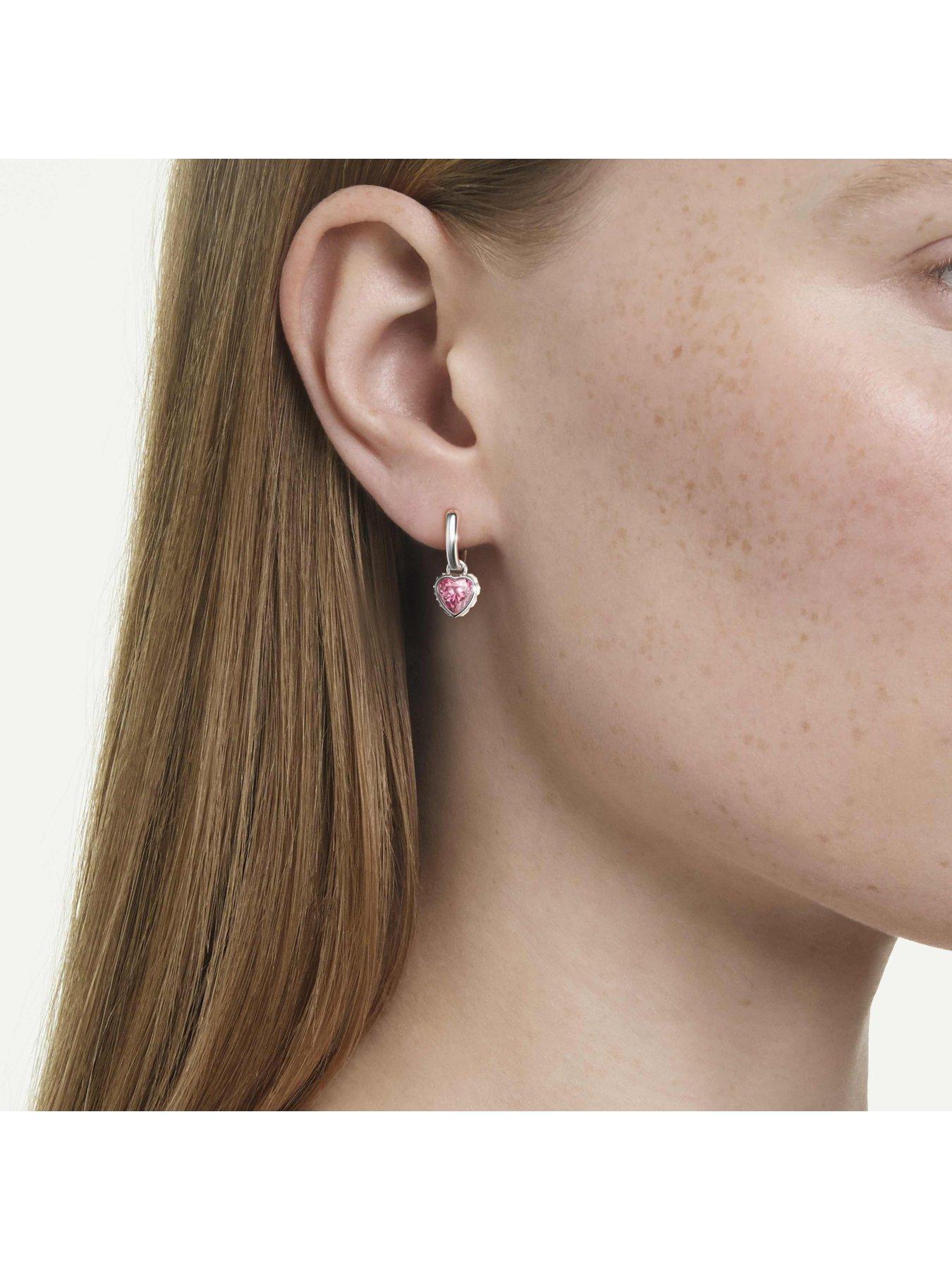 Image 5 of 5 of Swarovski Chroma Drop Earrings - Silver