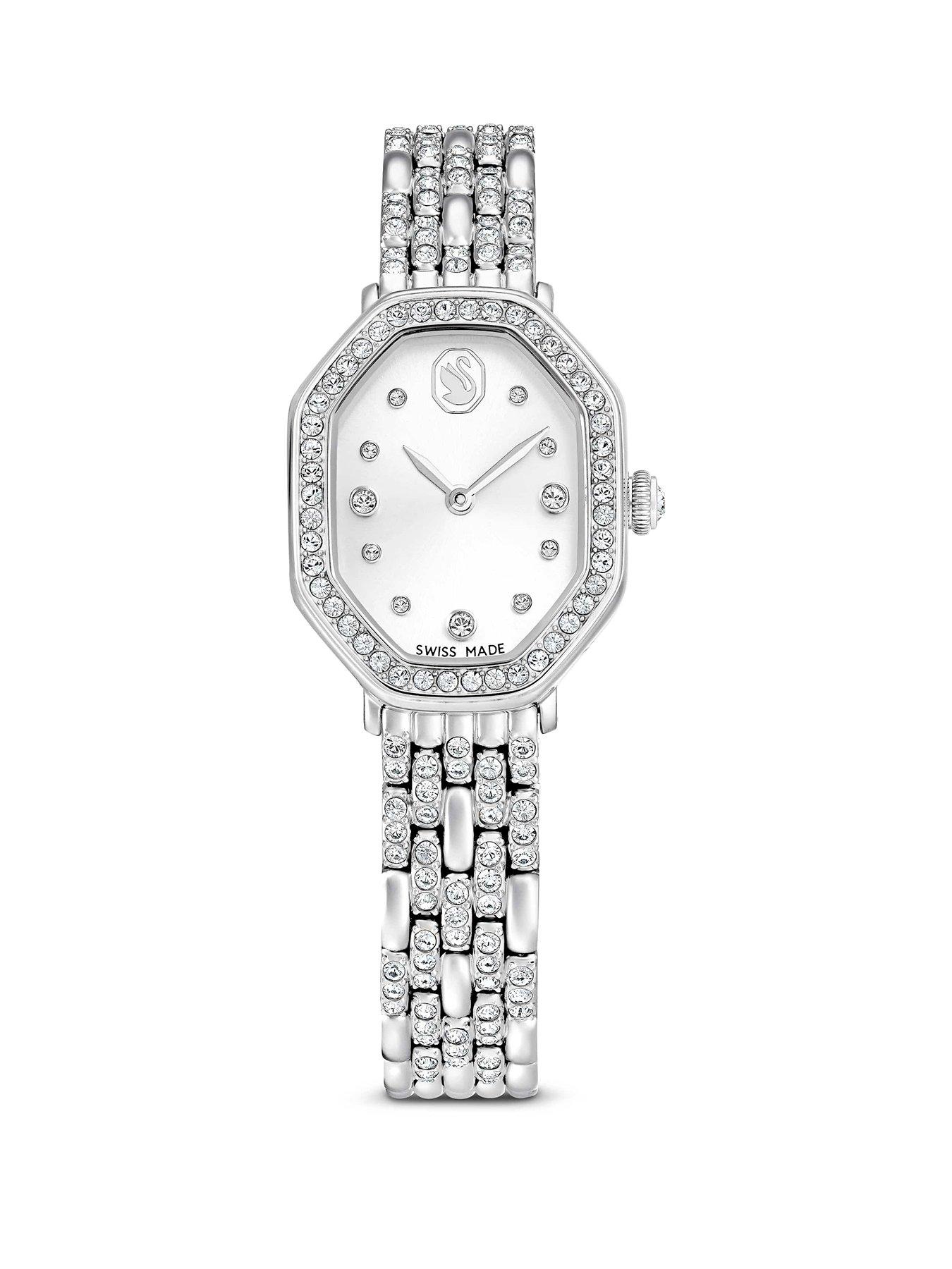 Swarovski Women's Silver Dextera Octagon White Crystal Bracelet Watch 5698690 In - Image 10