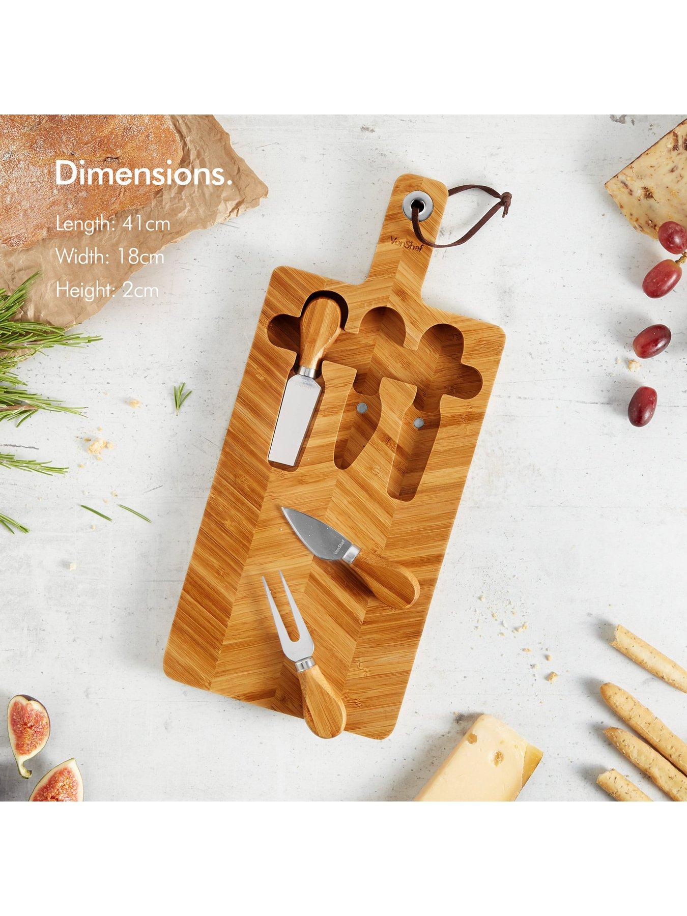 Image 3 of 7 of Vonshef Herringbone Cheese Board Set