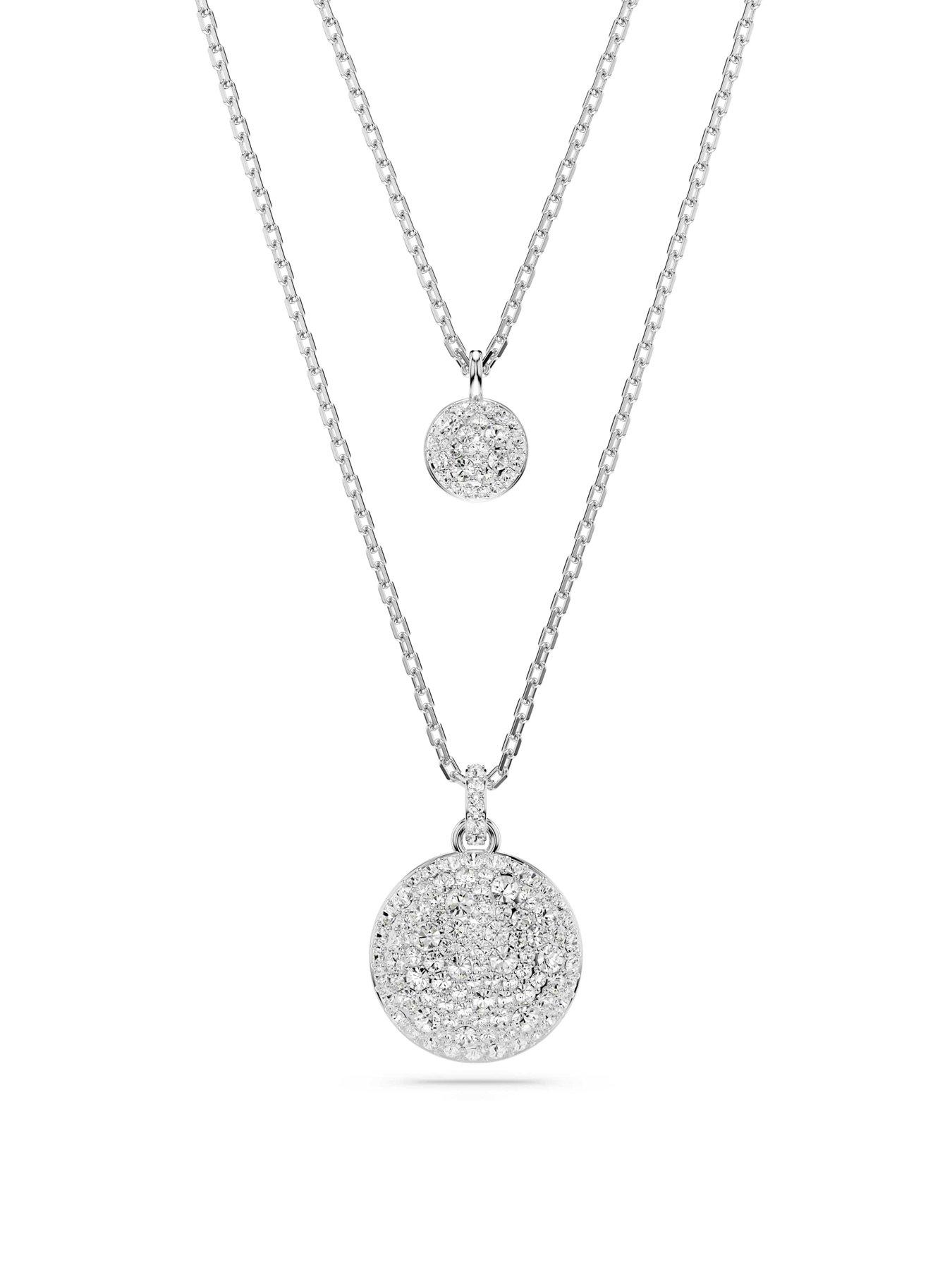 Image 2 of 7 of Swarovski Sublima Layered Pendant - Silver