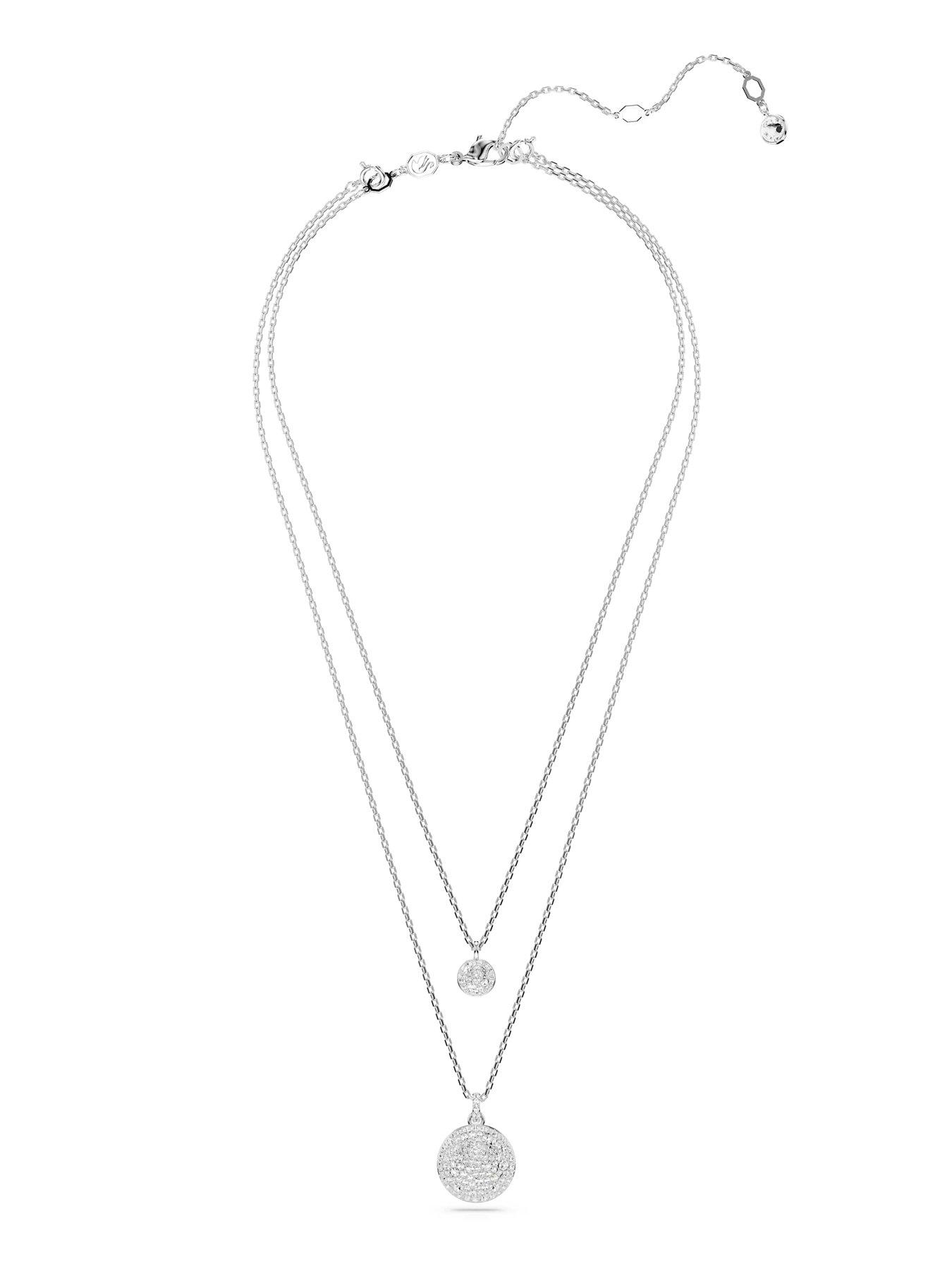 Image 3 of 7 of Swarovski Sublima Layered Pendant - Silver