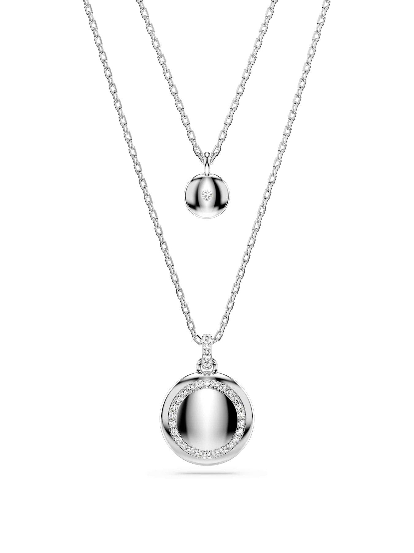 Image 7 of 7 of Swarovski Sublima Layered Pendant - Silver