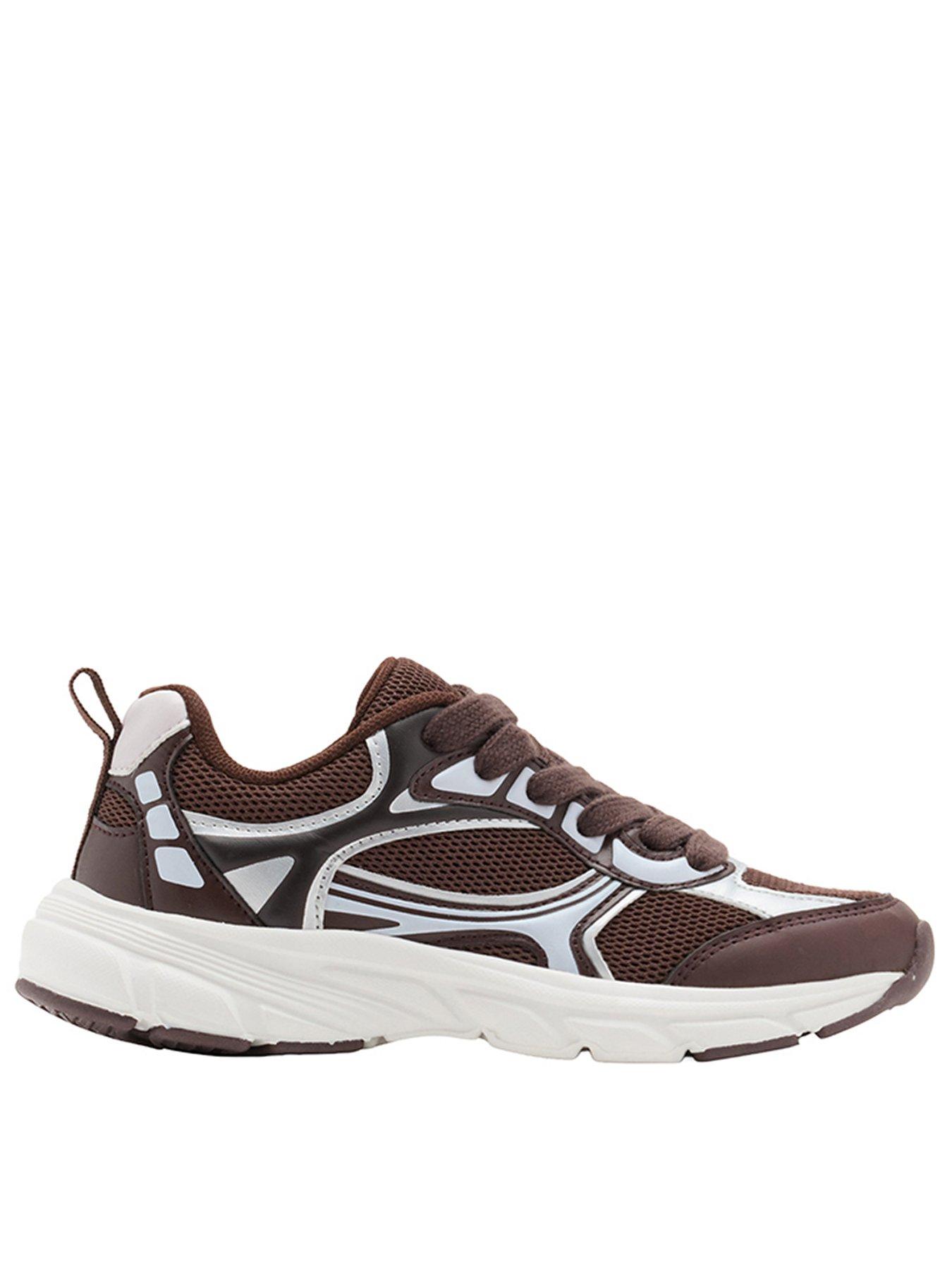 Image 1 of 6 of Mango Girls Two Tone Sport Trainers - Brown