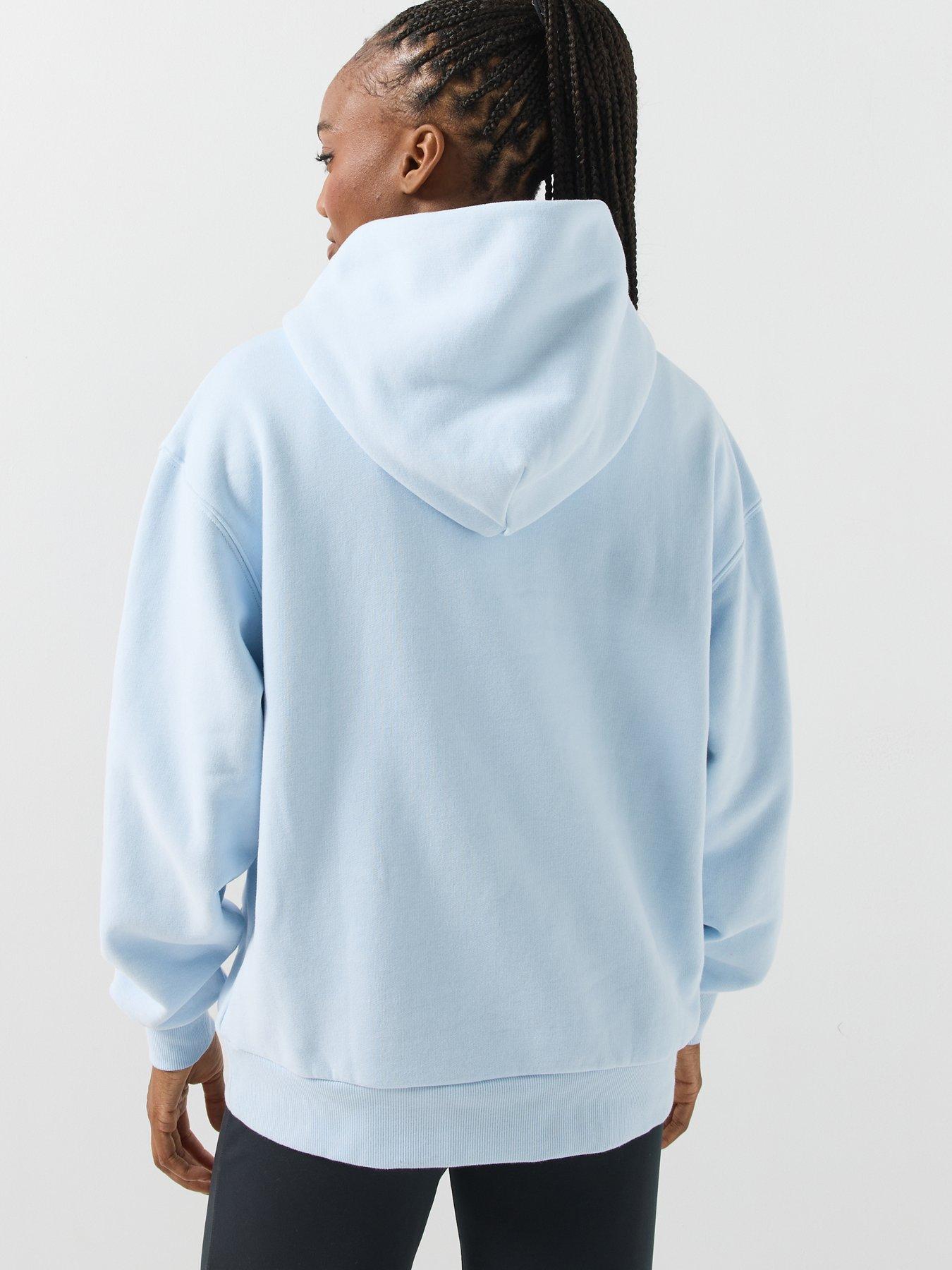 Image 2 of 6 of Gym + Coffee Womens Daily Relaxed Fit Hooded Hoodie - Blue