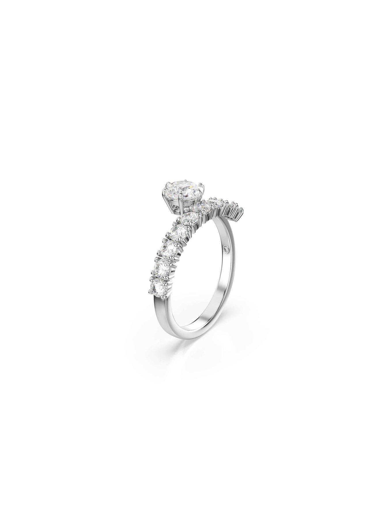 Image 3 of 5 of Swarovski Matrix Open Ring - Silver