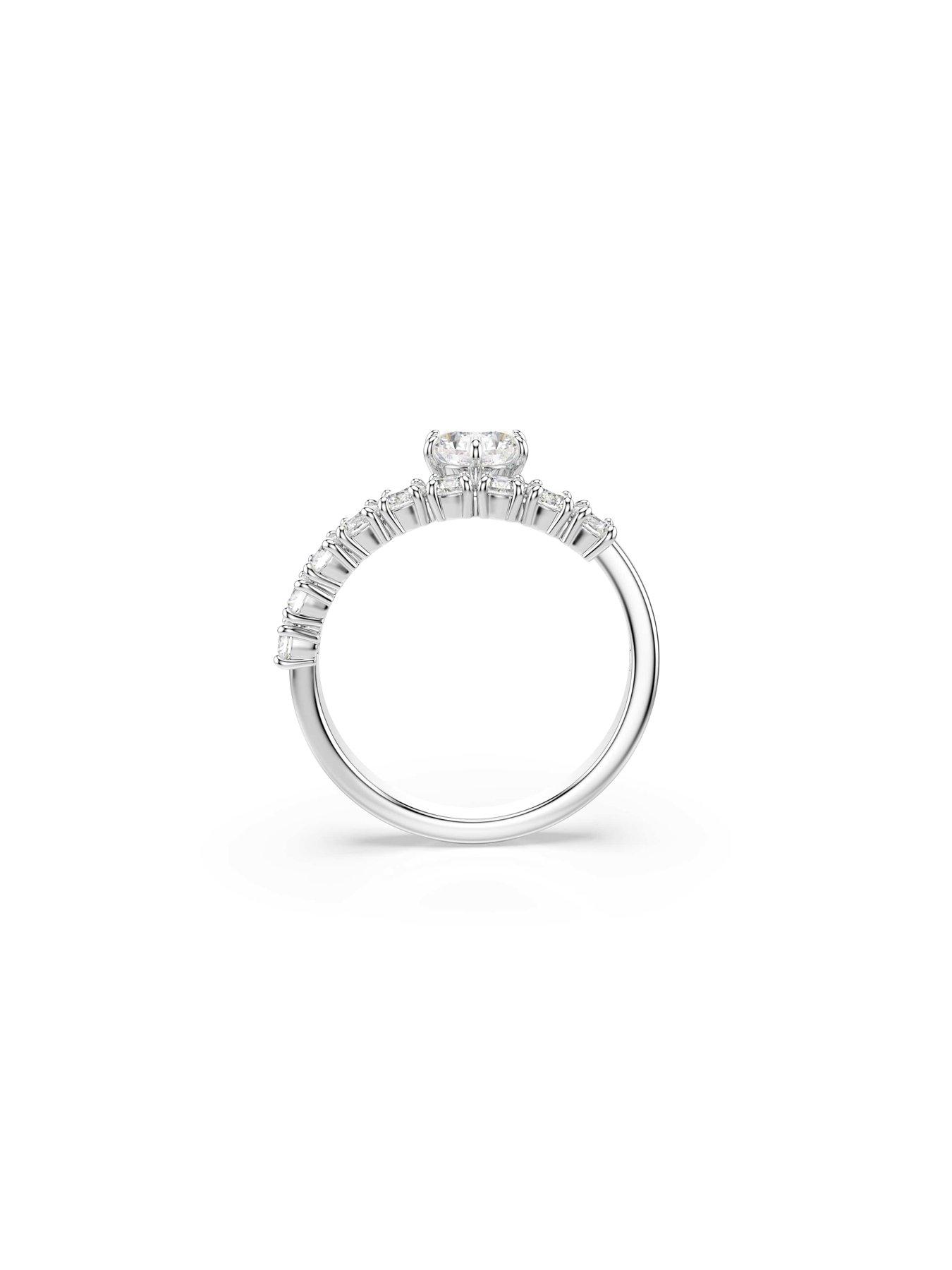 Image 4 of 5 of Swarovski Matrix Open Ring - Silver
