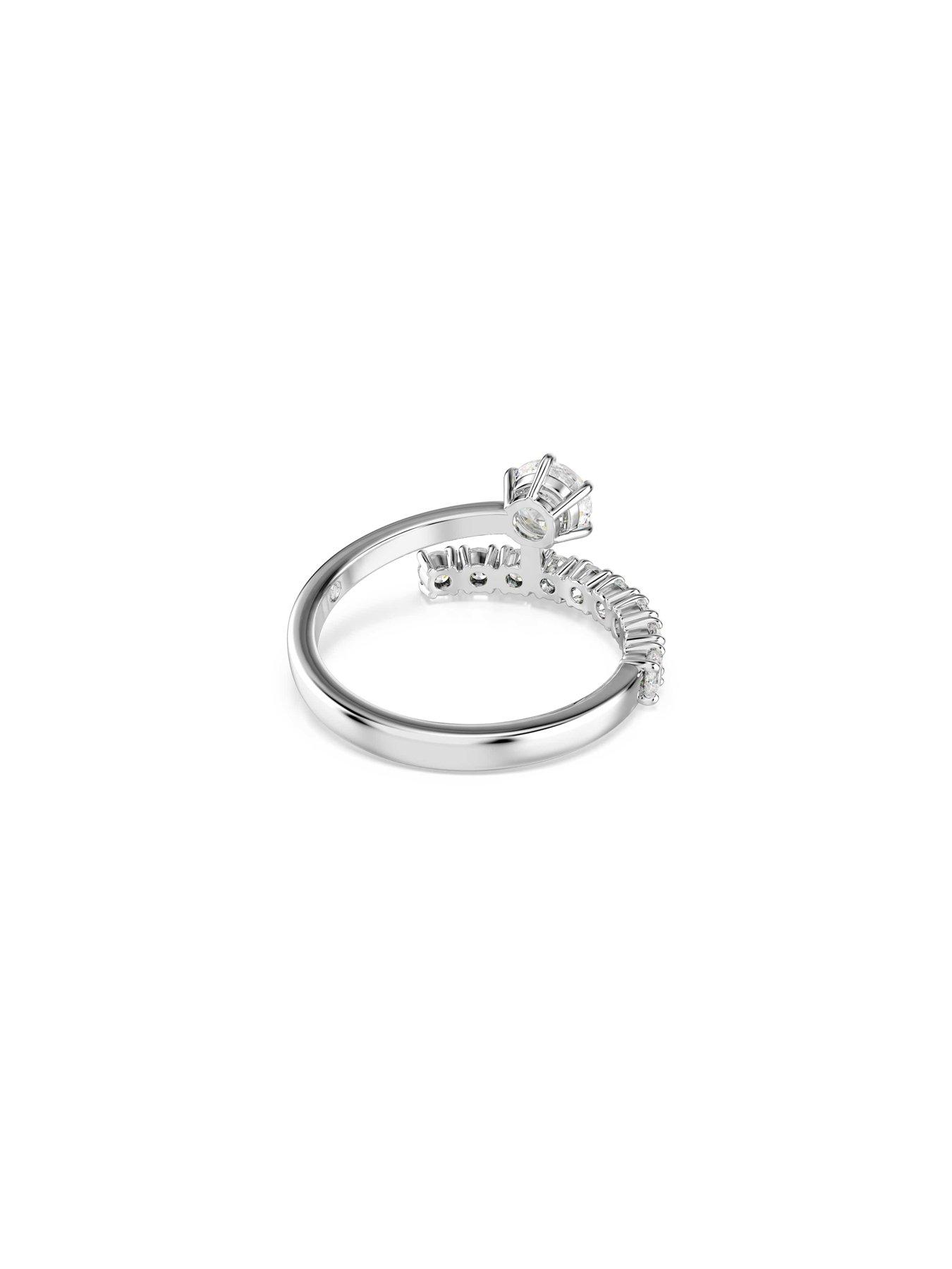 Image 5 of 5 of Swarovski Matrix Open Ring - Silver