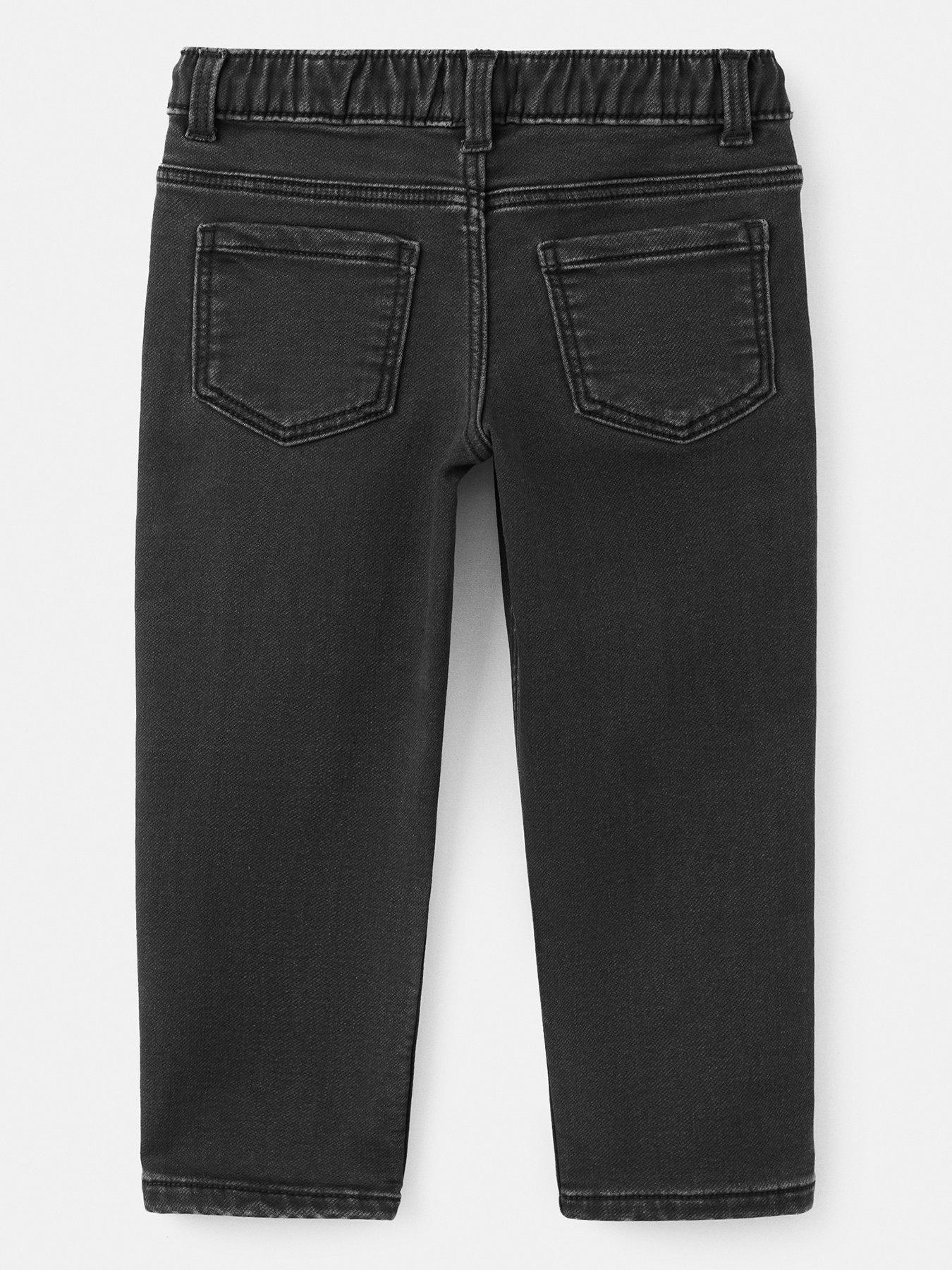 Image 2 of 4 of Mango Younger Boys Comfy Drawstring Jeans - Black