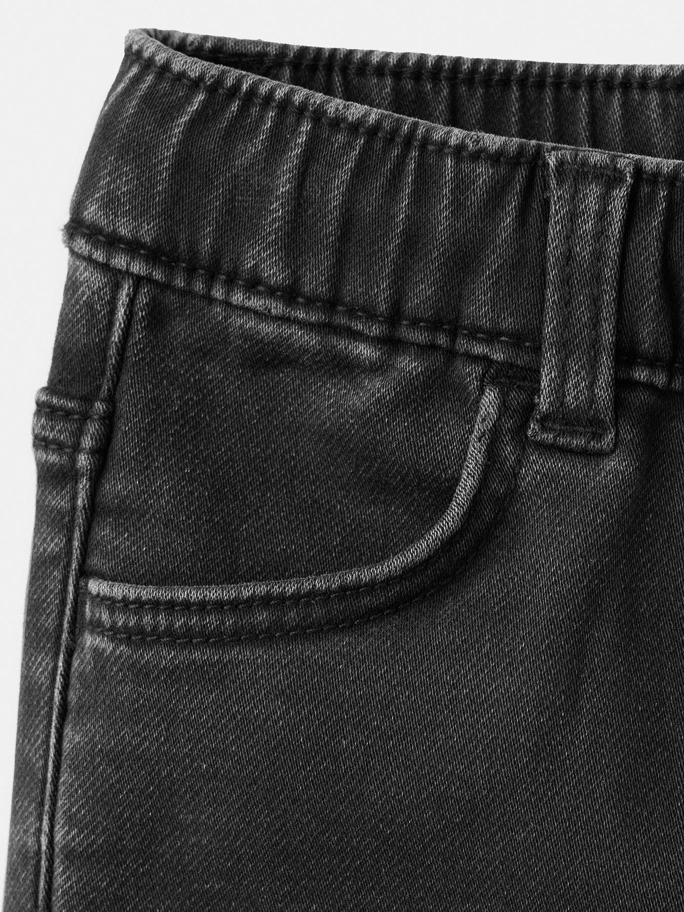 Image 3 of 4 of Mango Younger Boys Comfy Drawstring Jeans - Black