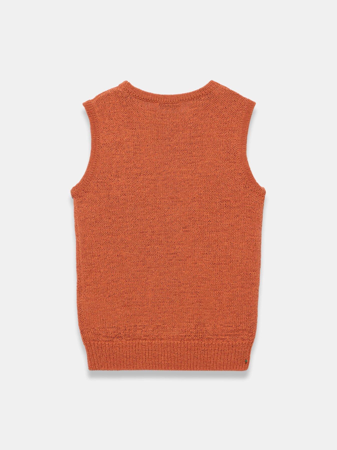 Image 6 of 6 of Mint Velvet Sleeveless Knit Top - Orange