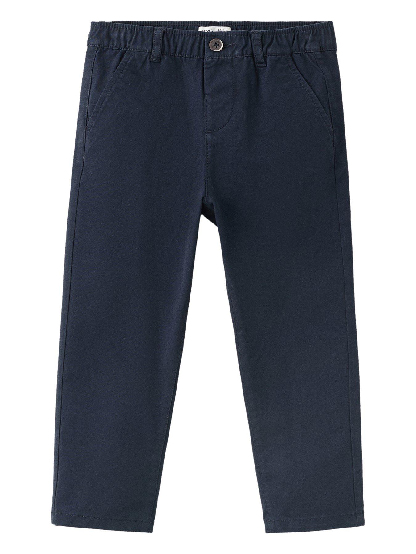 Image 1 of 4 of Mango Younger Boys Chinos - Navy