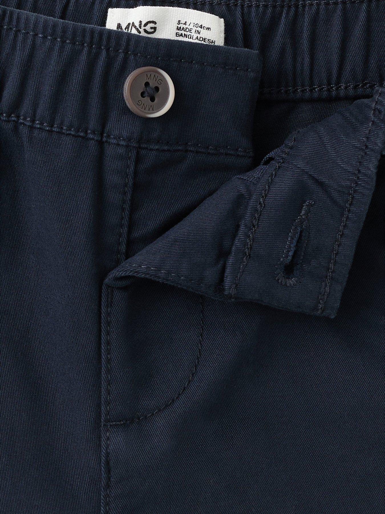 Image 4 of 4 of Mango Younger Boys Chinos - Navy