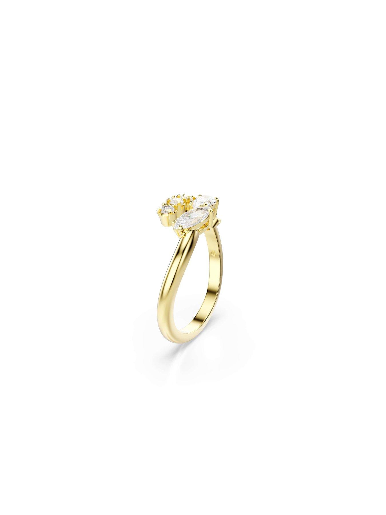 Image 3 of 5 of Swarovski Mesmera Open Cuff Ring - Gold