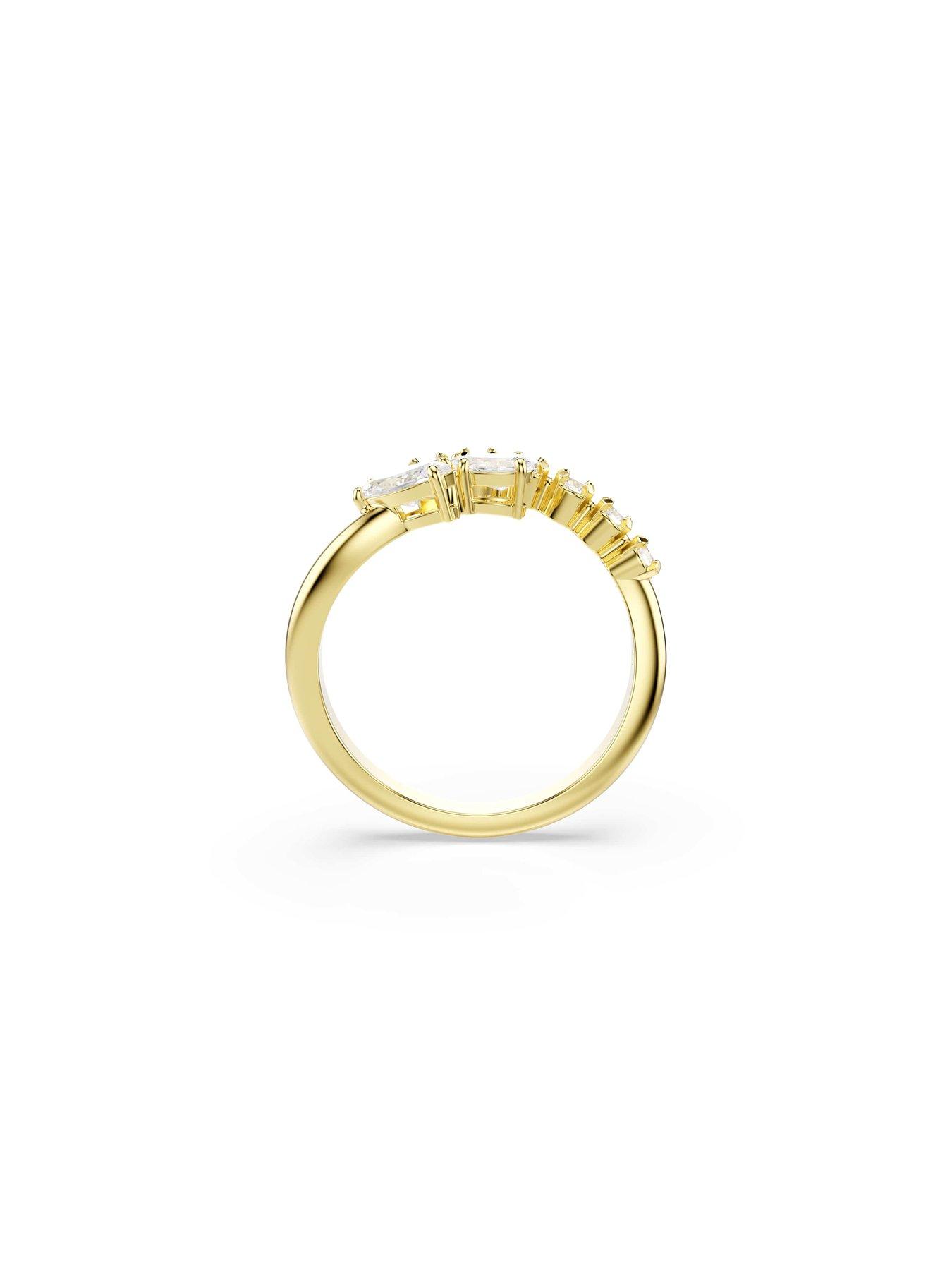 Image 4 of 5 of Swarovski Mesmera Open Cuff Ring - Gold