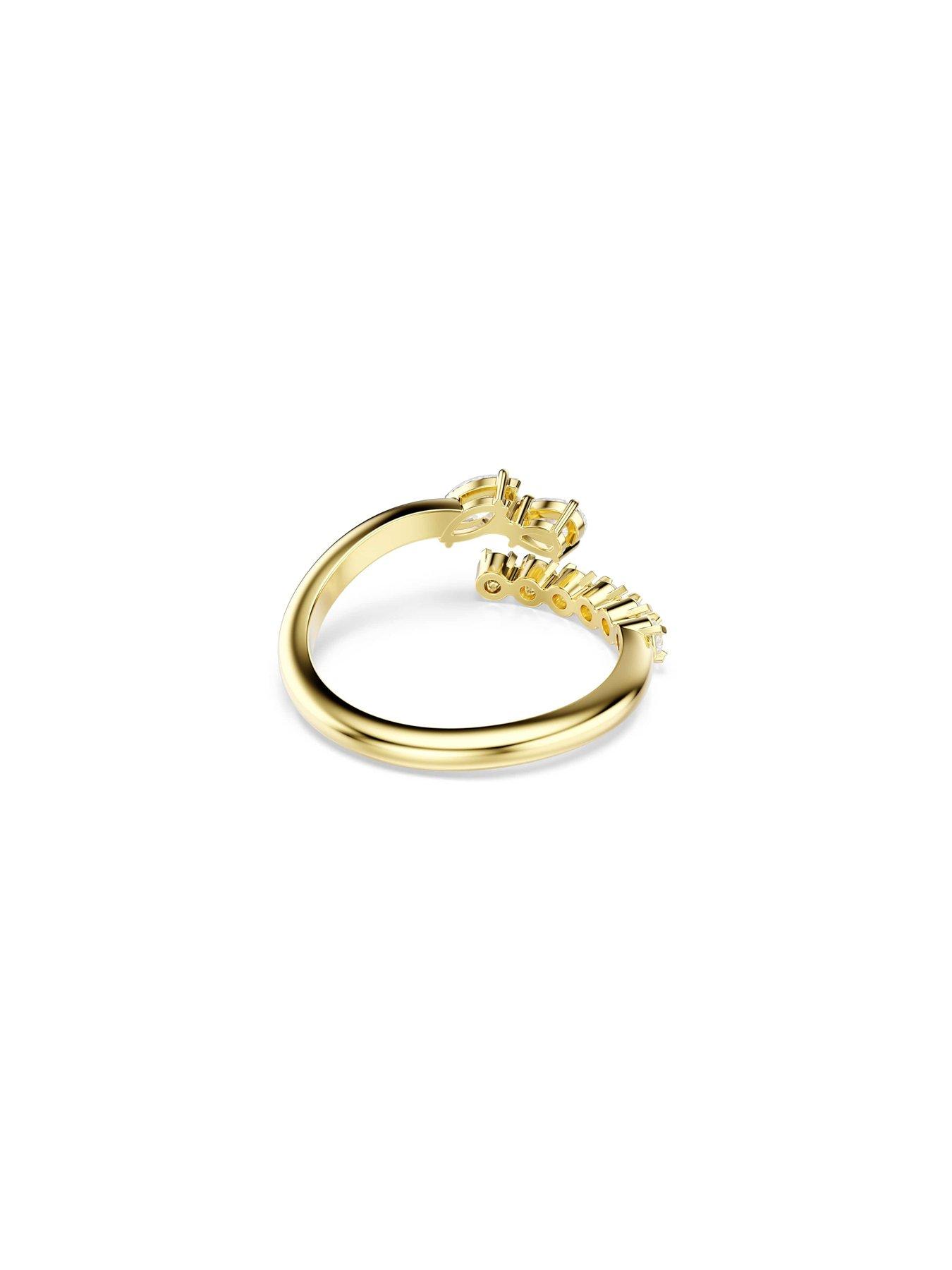 Image 5 of 5 of Swarovski Mesmera Open Cuff Ring - Gold