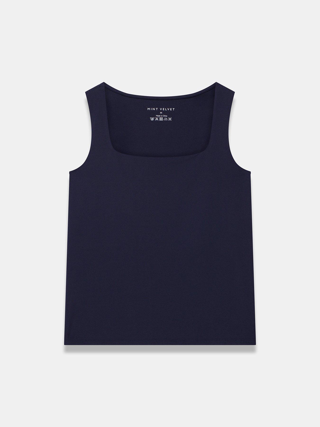 Image 5 of 6 of Mint Velvet Navy Layering Square Vest