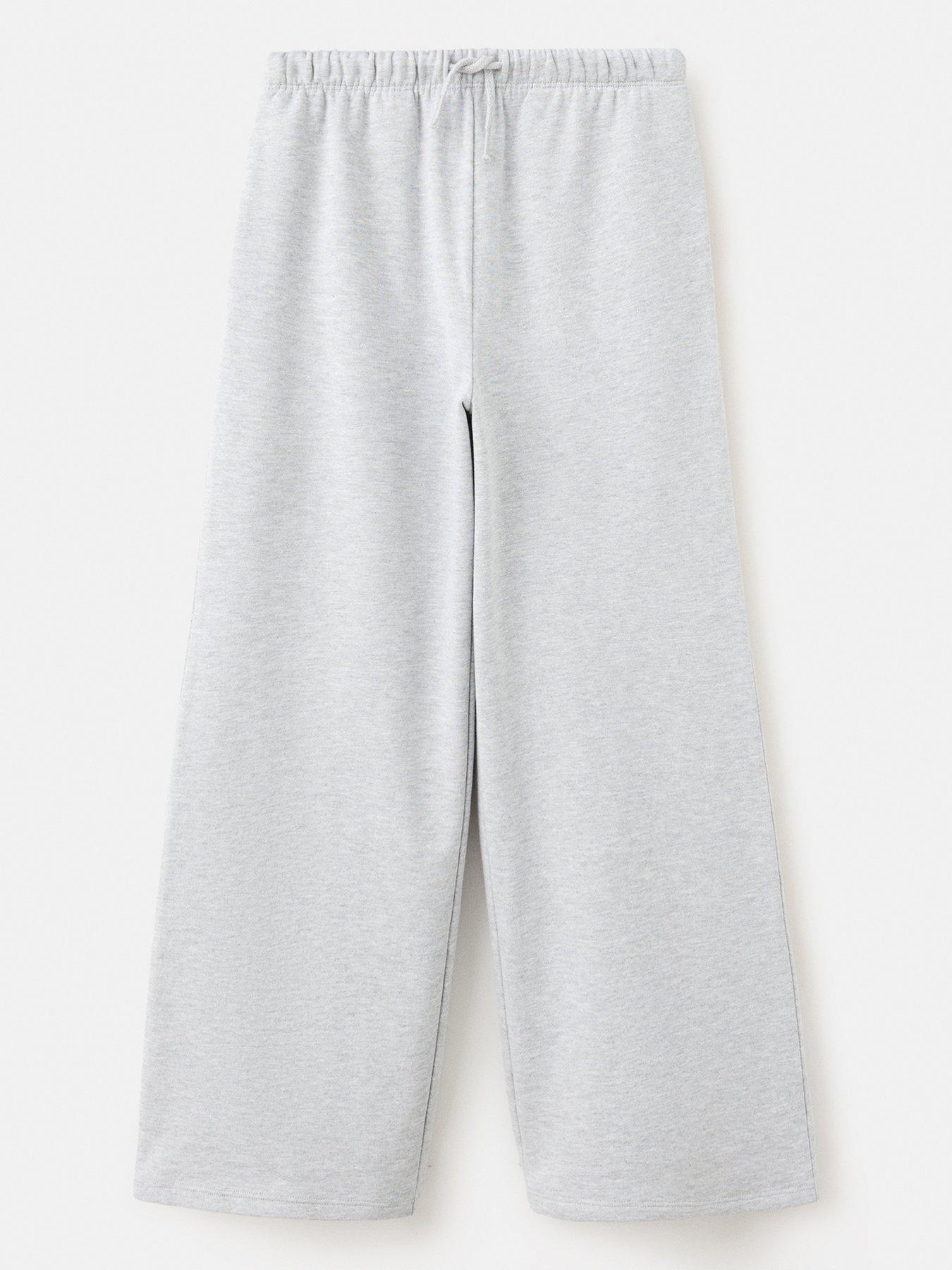 Mango Girls Wide Leg Joggers - Grey