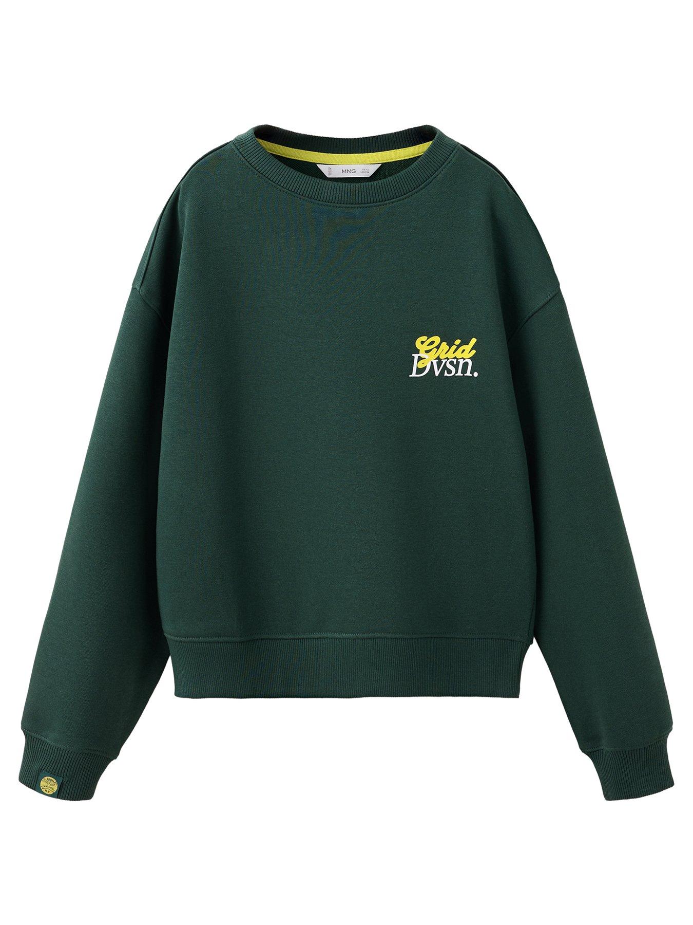 Mango Boys Back Print Tennis Sweat - Dark Green