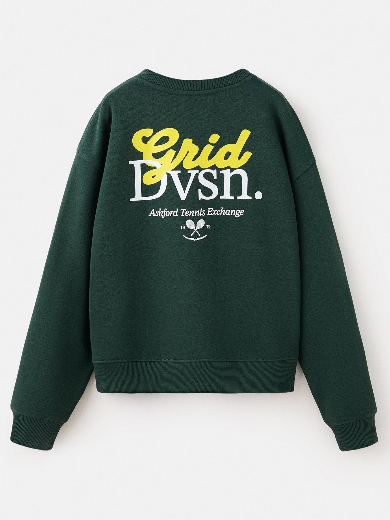 Image 2 of 4 of Mango Boys Back Print Tennis Sweat - Dark Green