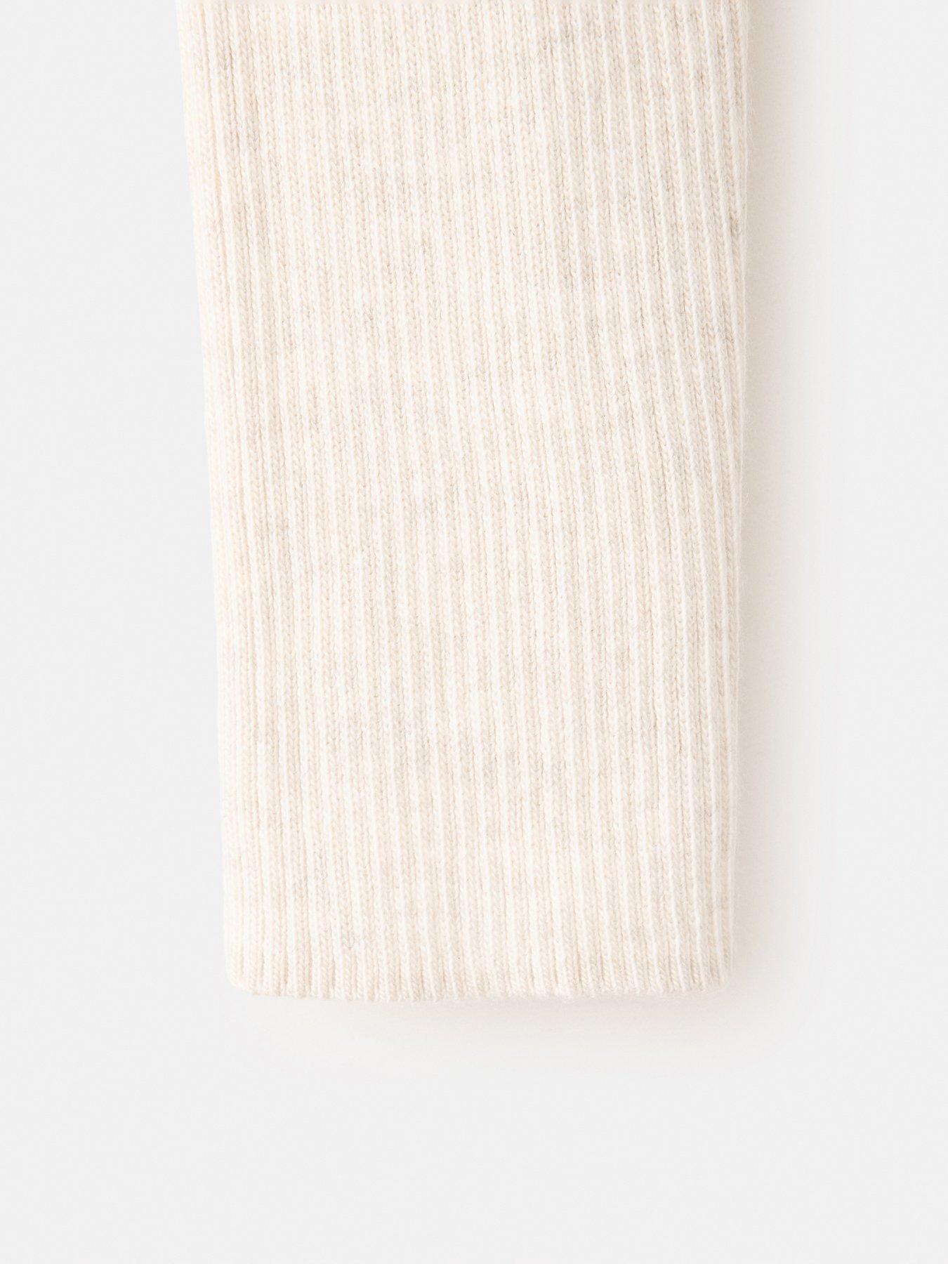 Image 4 of 5 of Mango Girls Ribbed Knit Cardigan - Cream