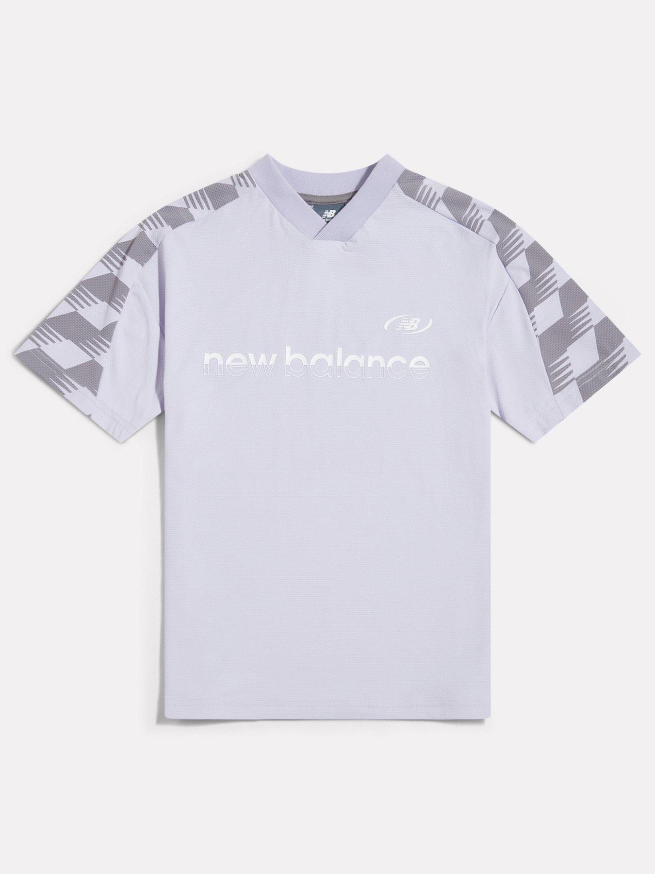 Image 1 of 3 of New Balance Junior Girls' Digitised V Neck Football Tee - Purple
