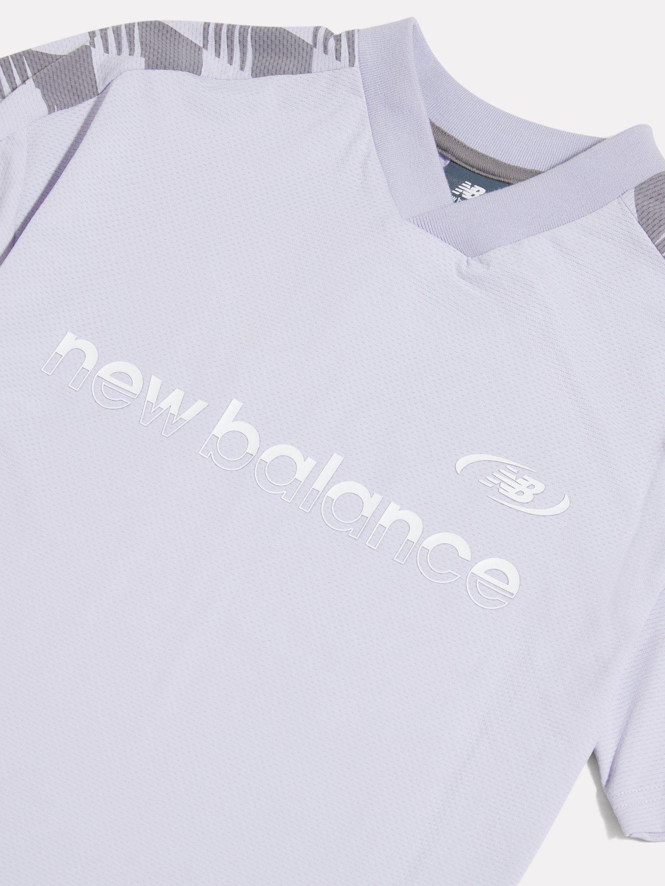 Image 3 of 3 of New Balance Junior Girls' Digitised V Neck Football Tee - Purple