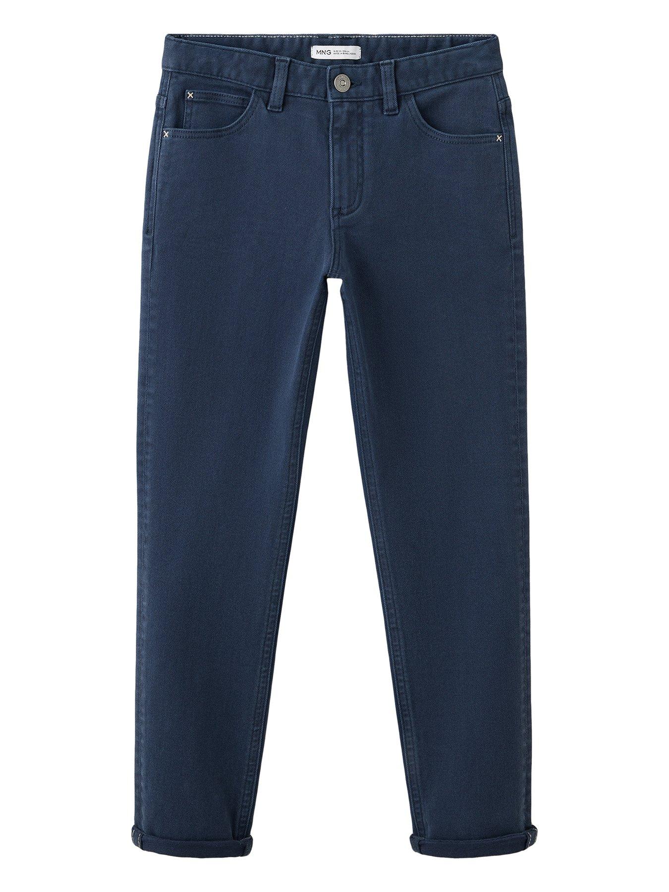 Image 1 of 4 of Mango Boys Straight Leg Jeans - Navy