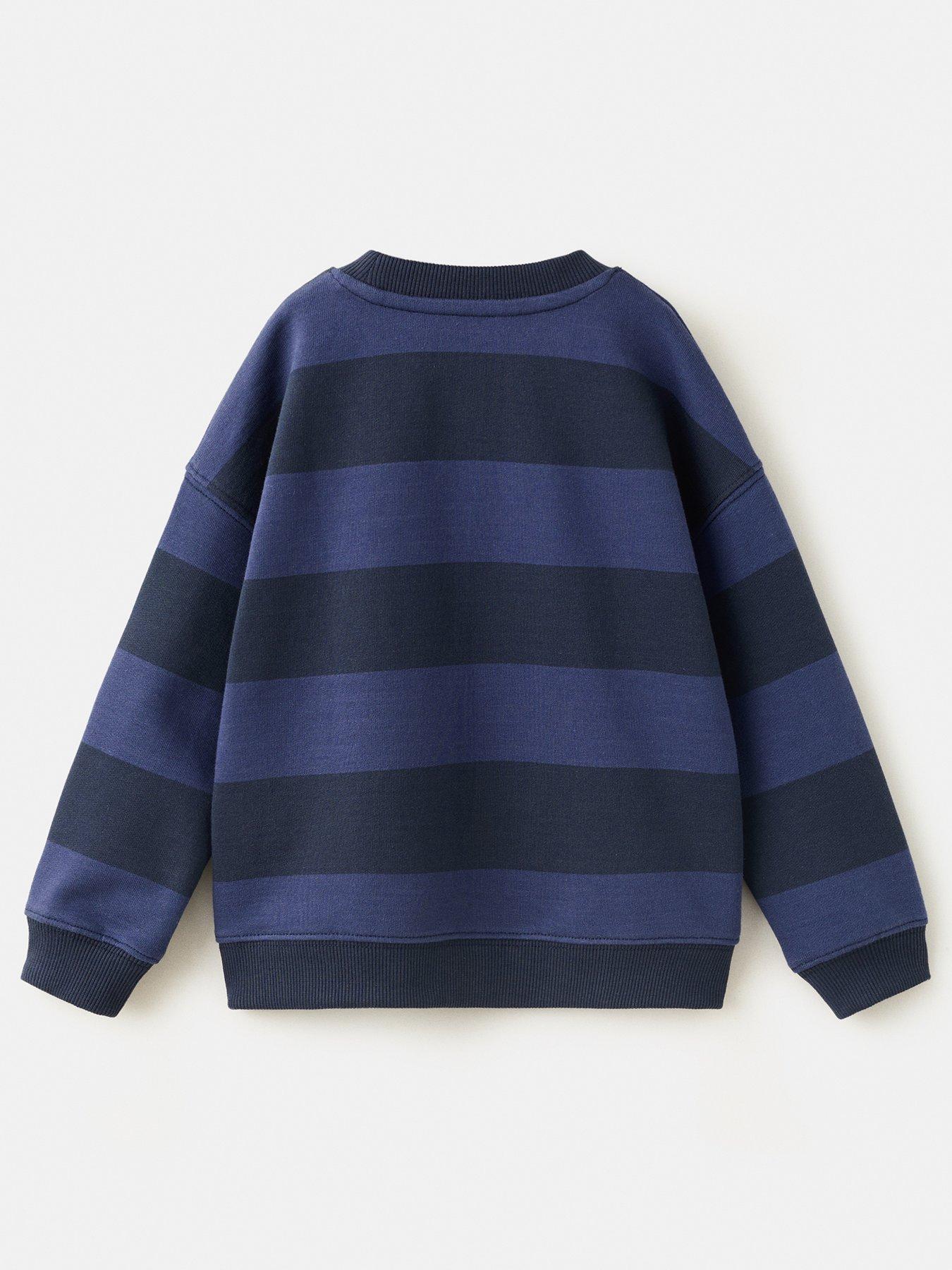 Image 2 of 4 of Mango Younger Boys Stripe Sweat - Navy