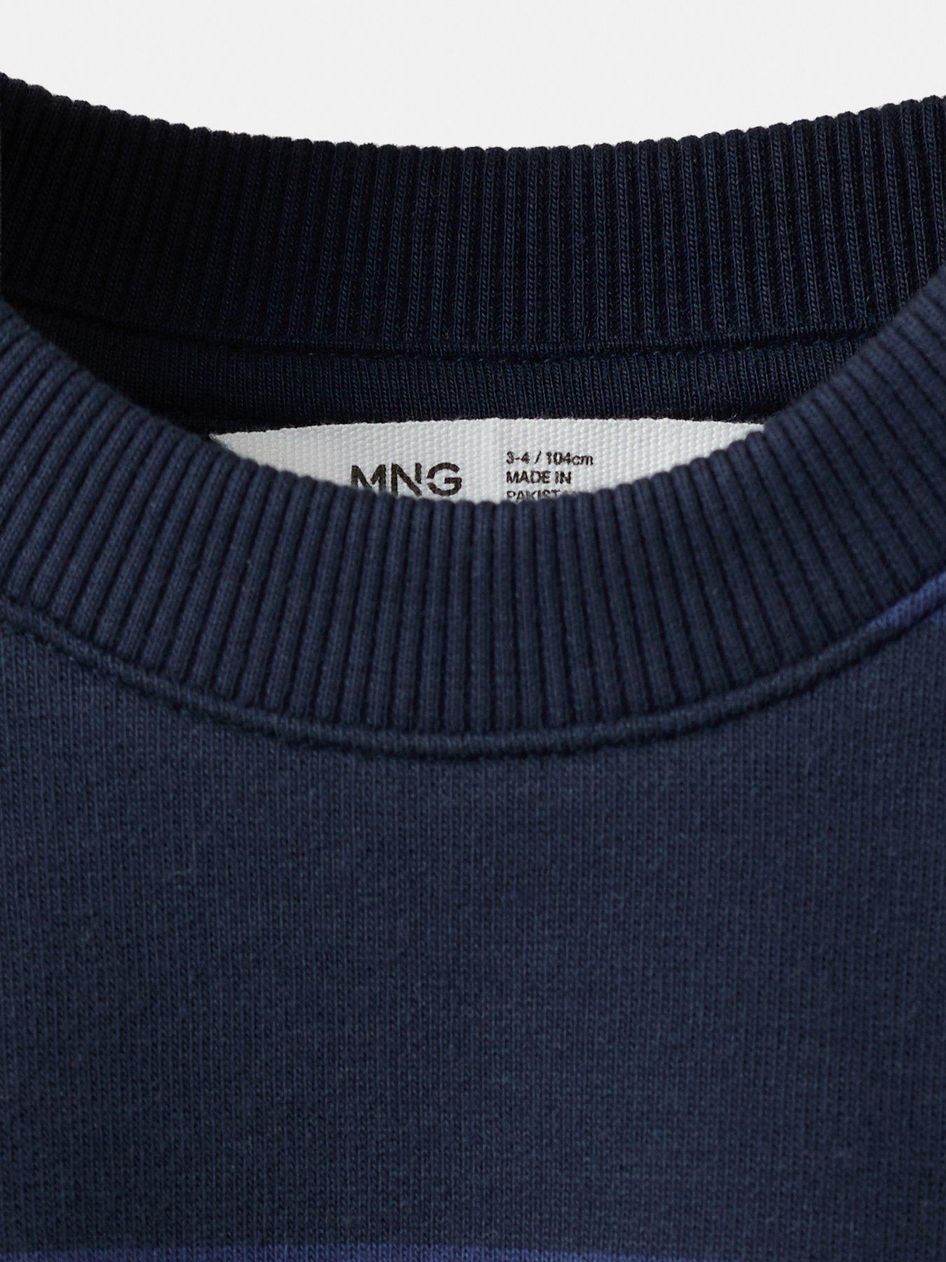 Image 3 of 4 of Mango Younger Boys Stripe Sweat - Navy