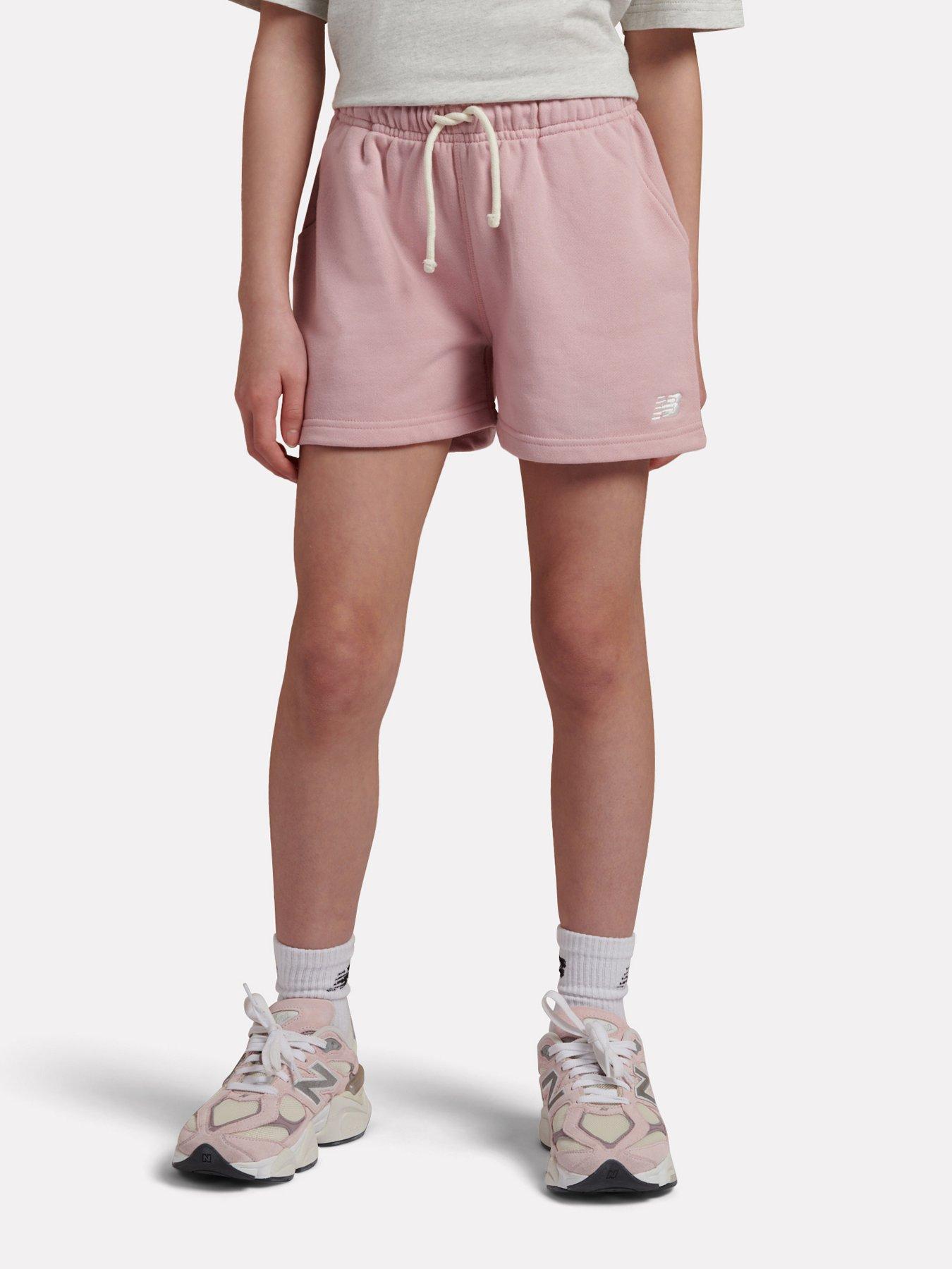 New Balance Junior Girls Ft Small Logo Short - Pink