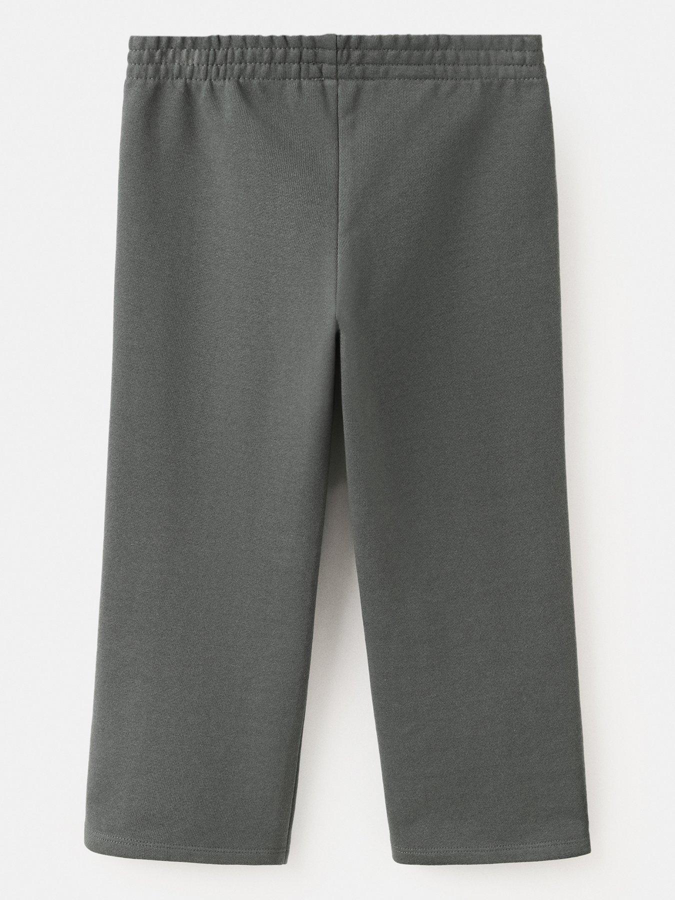 Image 2 of 4 of Mango Younger Girls Studded Co-Ord Joggers - Dark Grey