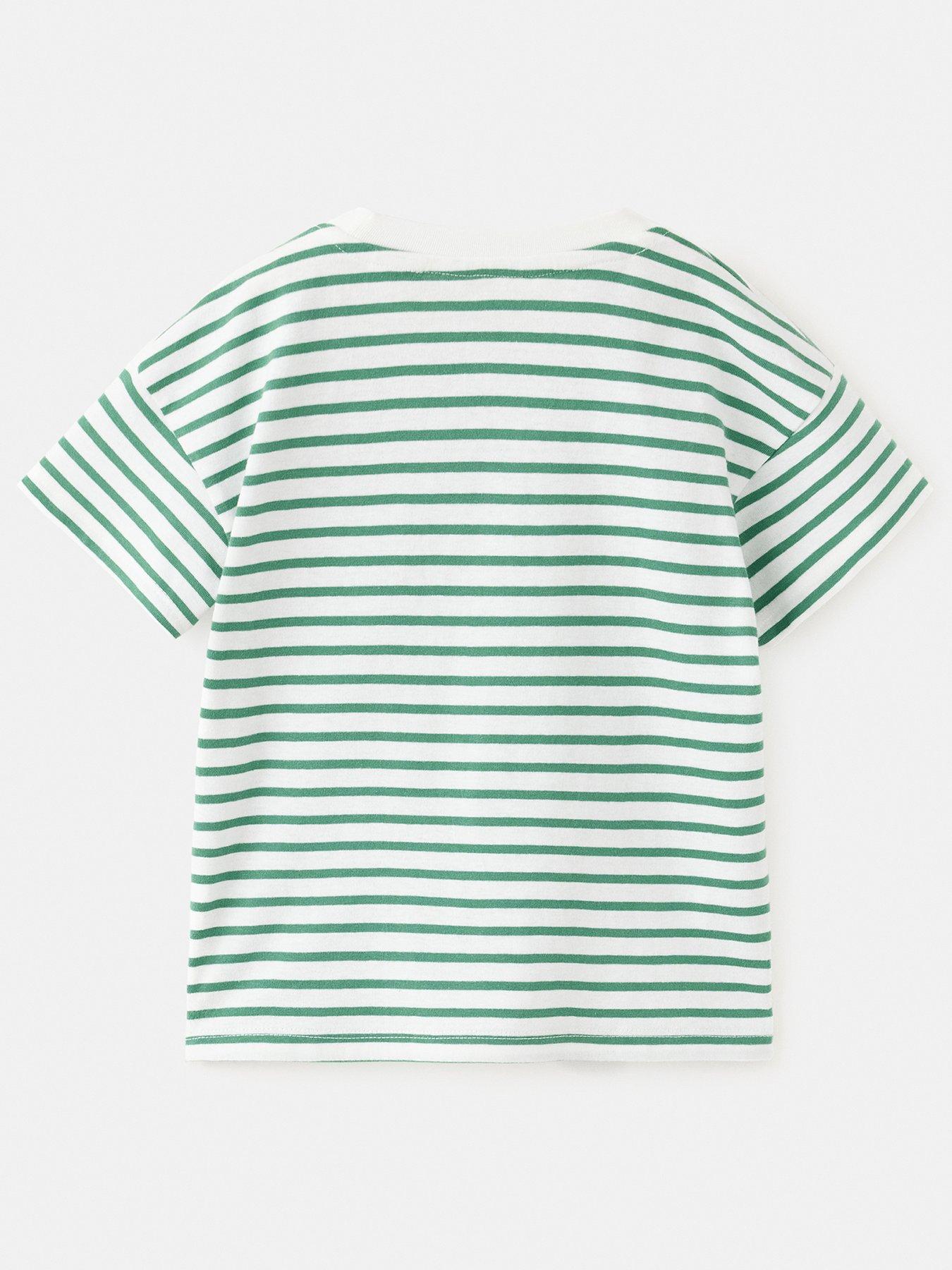 Image 3 of 5 of Mango Hello Kitty Striped T-Shirt - Green