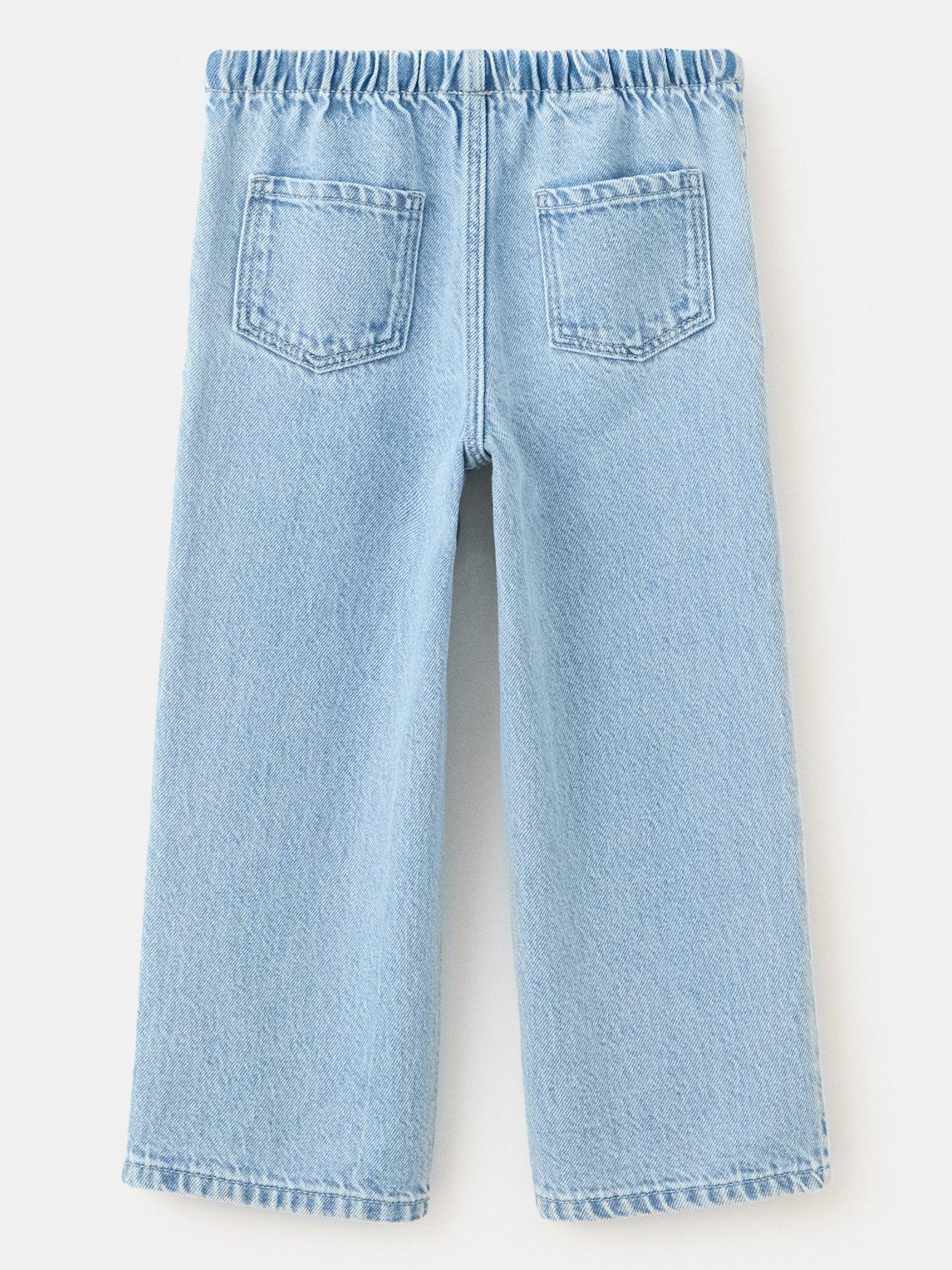Image 2 of 4 of Mango Younger Girls Relaxed Fit Jeans - Blue