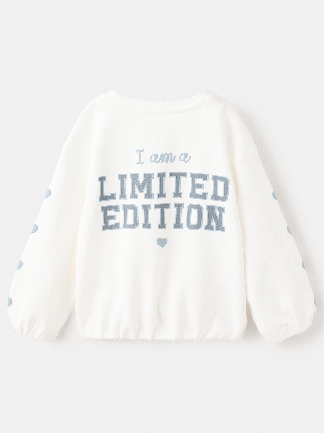 Mango Younger Girls Limited Edition Back Print Sweat - Light Cream