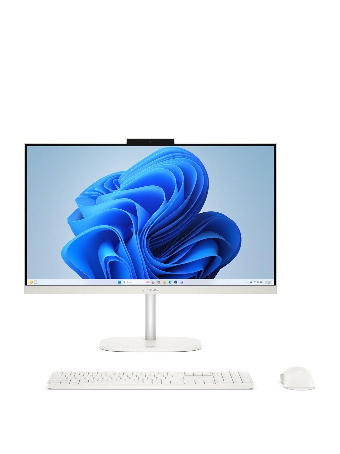 Image 1 of 7 of HP OmniStudio 24-cu0010na AiO Desktop - Intel Core 3 - 8GB RAM - 512GB SSD  - 23.8in FHD(1920x1080) IPS  - White