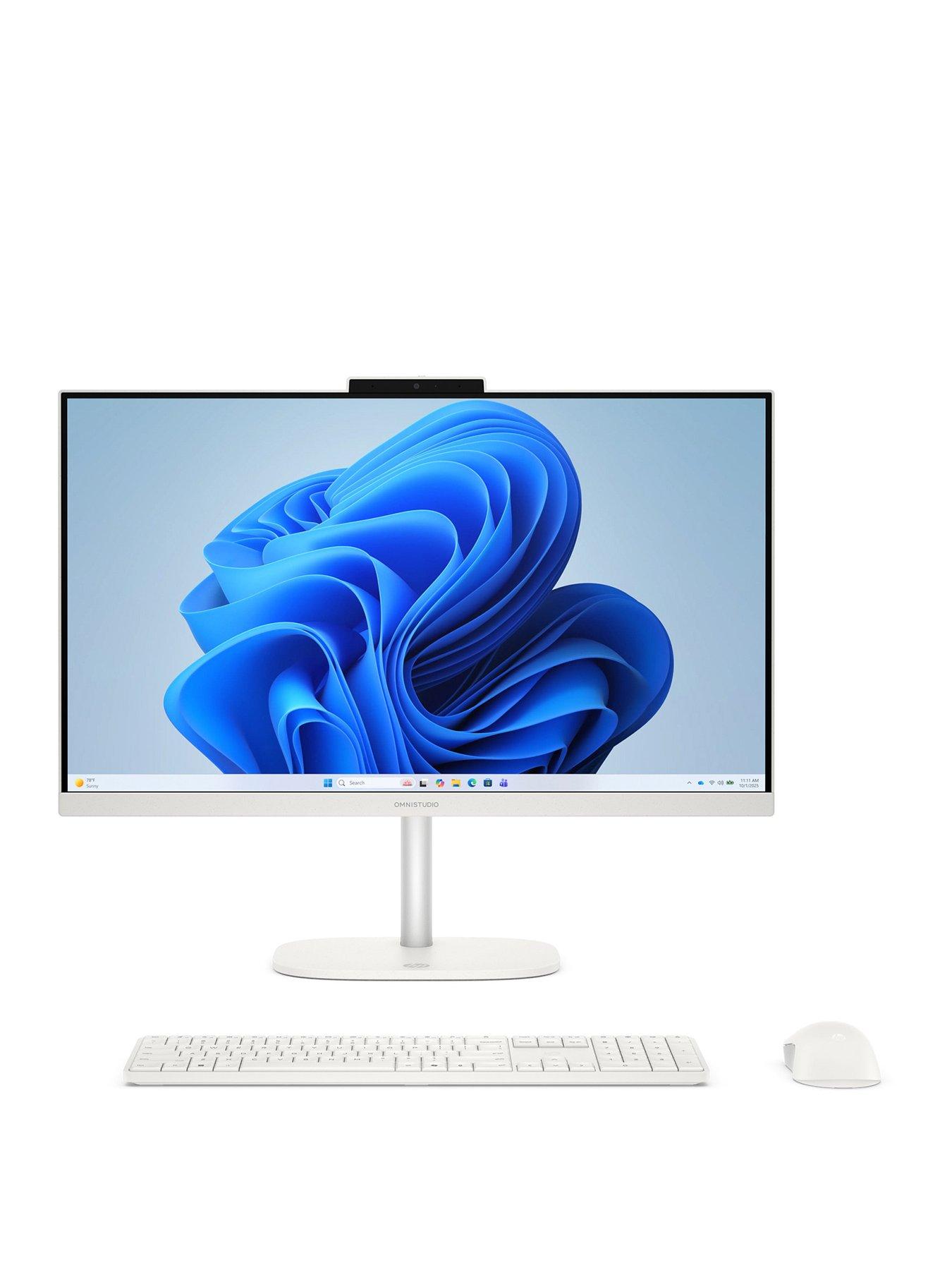 HP OmniStudio 24-cw0003na Next Gen AI AiO Desktop - Copilot+ PC - AMD Ryzen AI 5 - 16GB RAM - 512GB SSD - 23.8in FHD(1920x1080) IPS - White