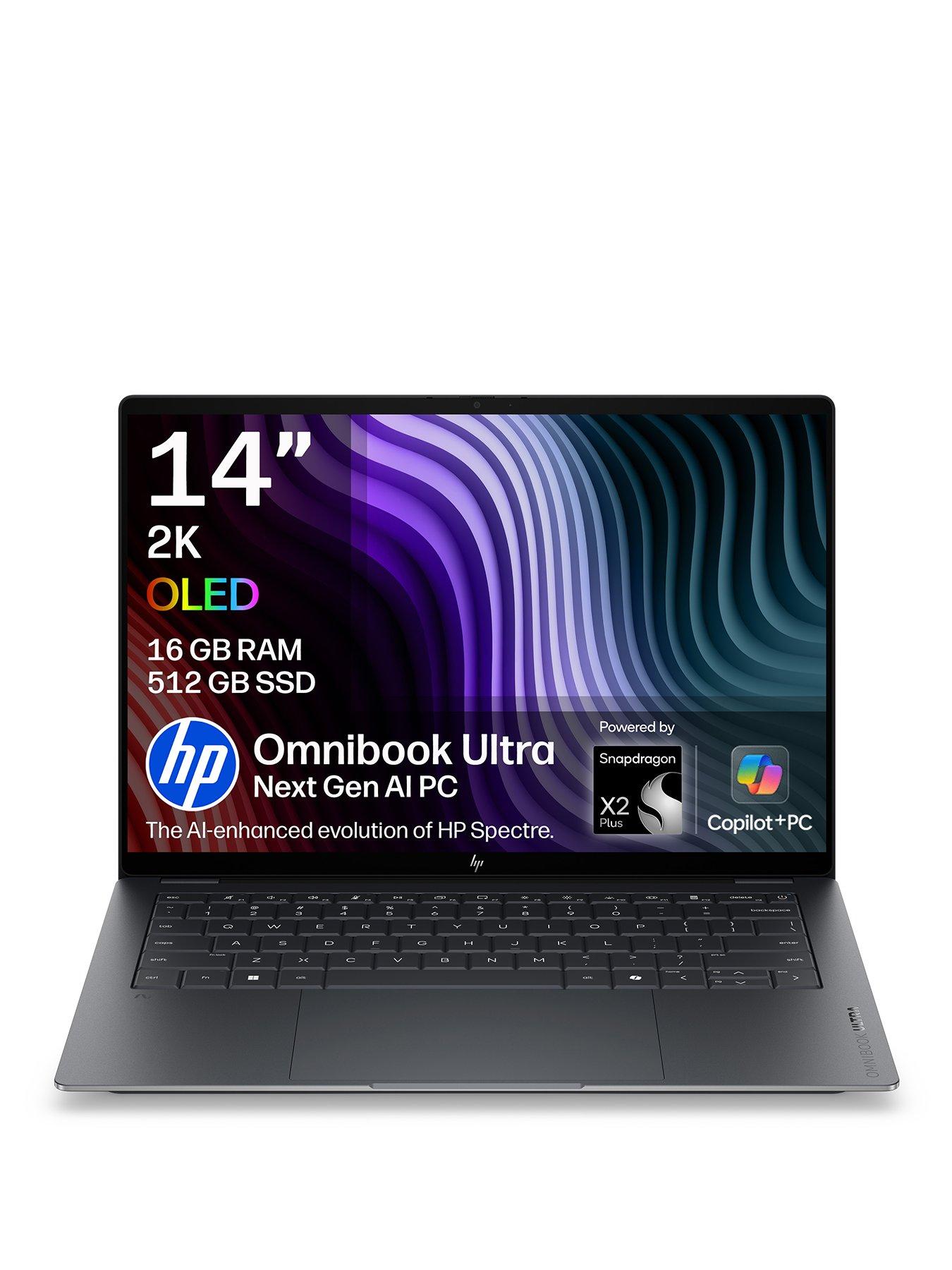 HP OmniBook Ultra 14-kg0002nax 14in OLED Touchscreen Laptop - Copilot+PC - Snapdragon X2 Plus - 16GB RAM - 512GB SSD - Blue - No Power Adaptor Included
