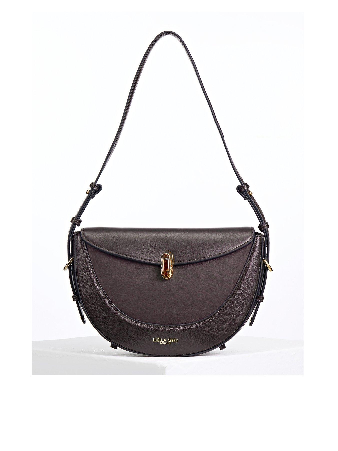 Image 2 of 6 of Luella Grey Angelina Multiway Shoulder Saddle Bag - Chocolate