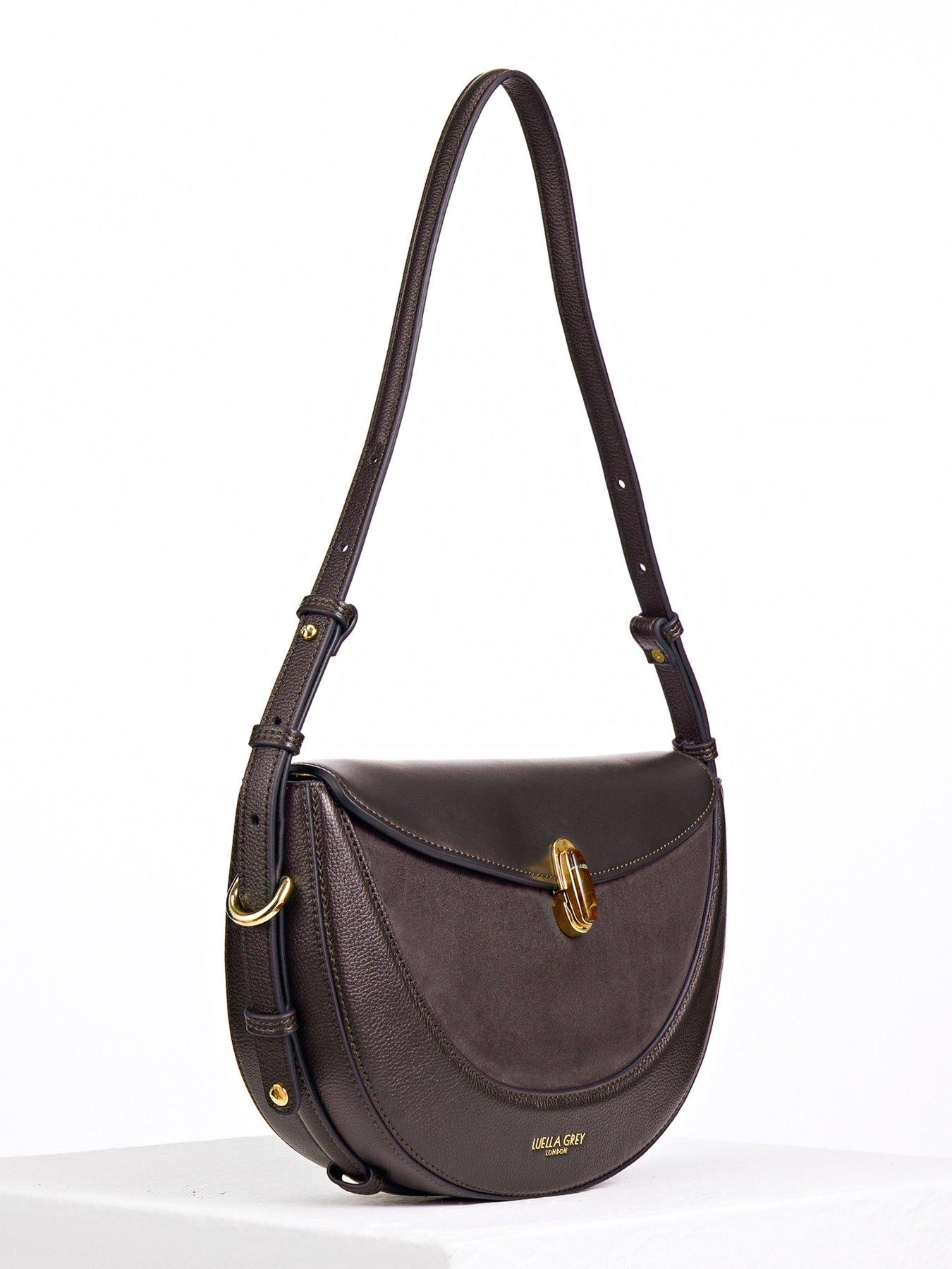 Image 3 of 6 of Luella Grey Angelina Multiway Shoulder Saddle Bag - Chocolate