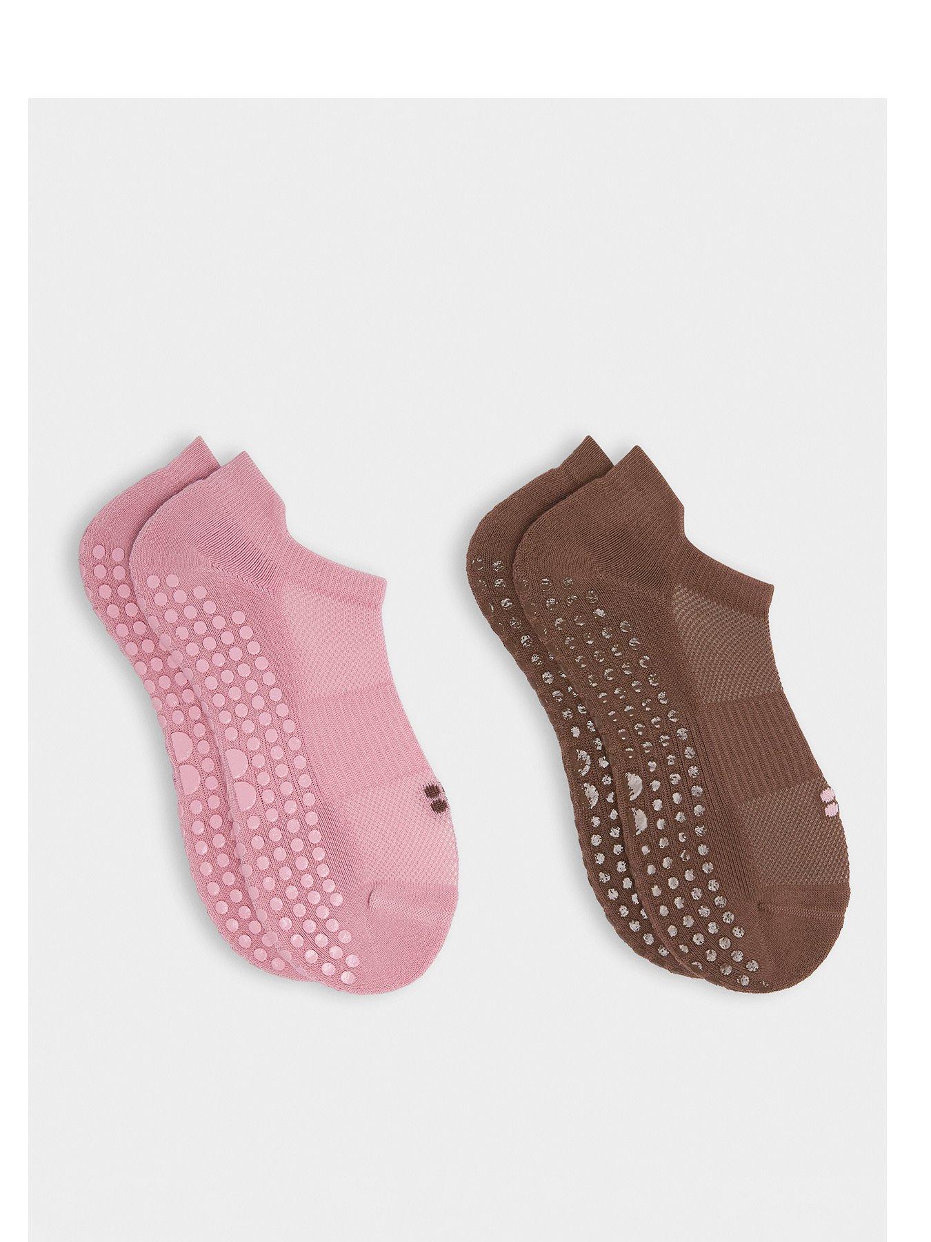 Sweaty Betty Womens Training Reformer Trainer Gripper Socks 2 Pack - Pink