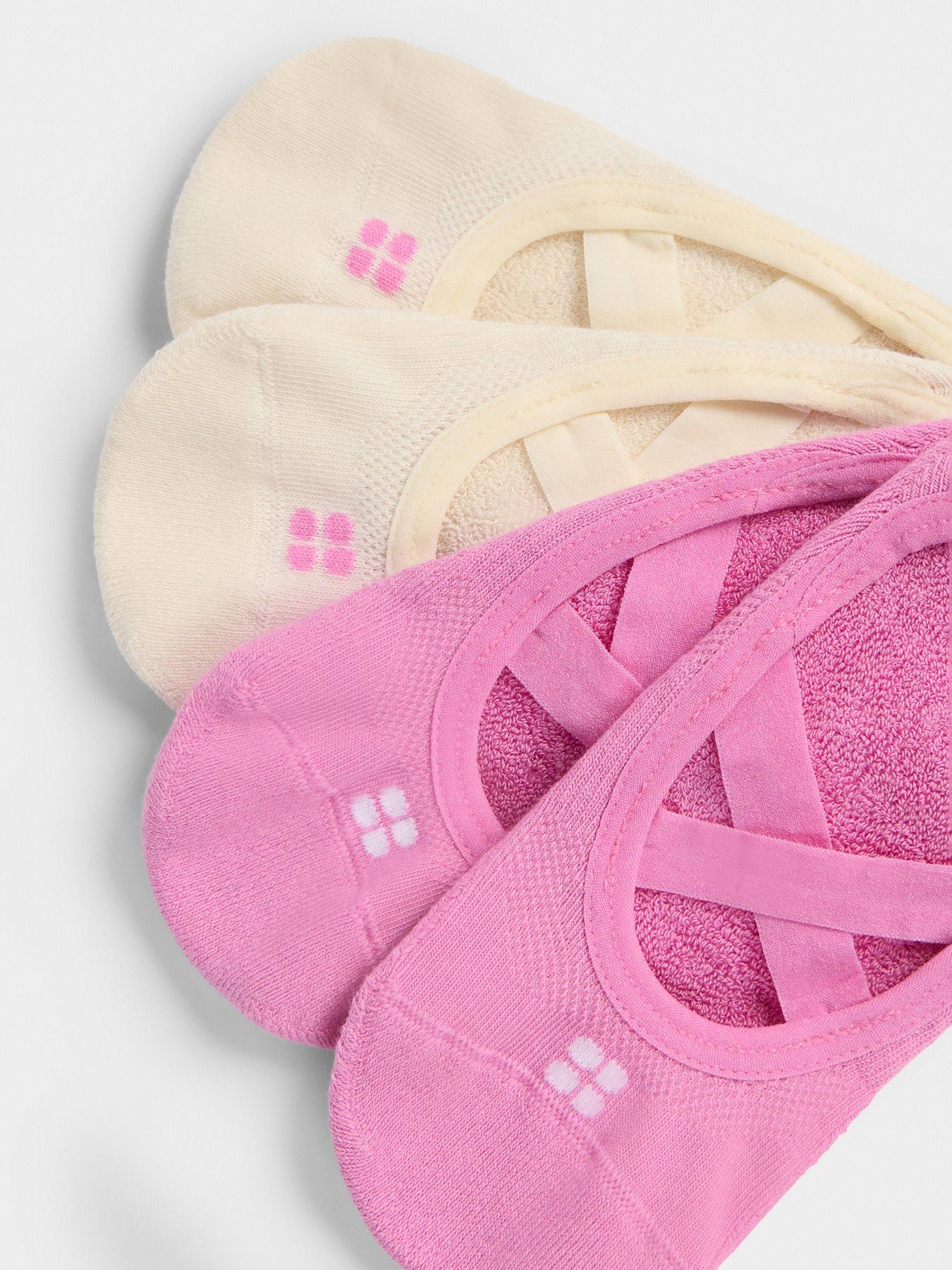 Image 2 of 6 of Sweaty Betty Womens Training Ballet Gripper Socks 2 Pack - Pink