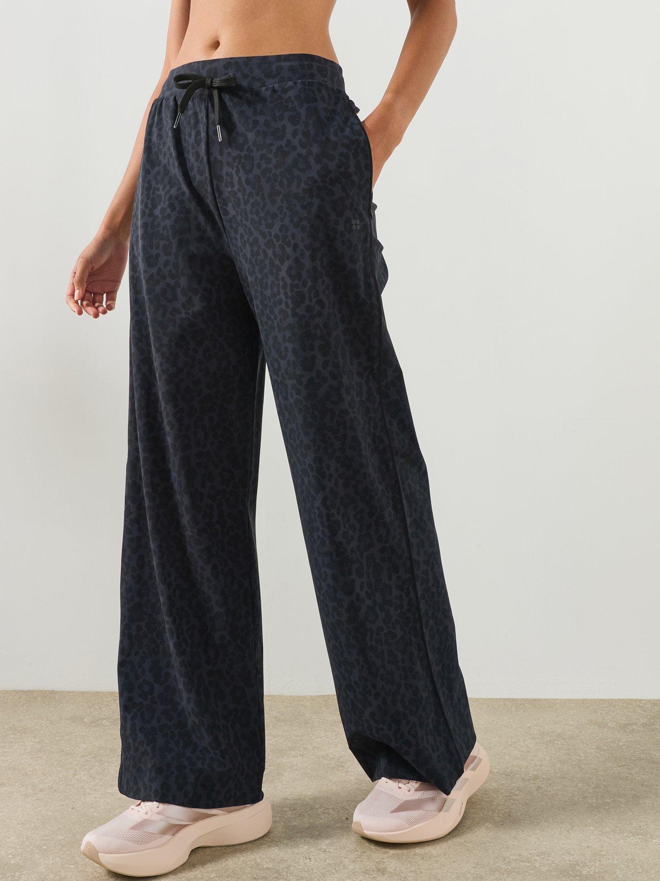 Image 1 of 6 of Sweaty Betty Womens Training Explorer Wide Leg 30 Inch Trouser - Black