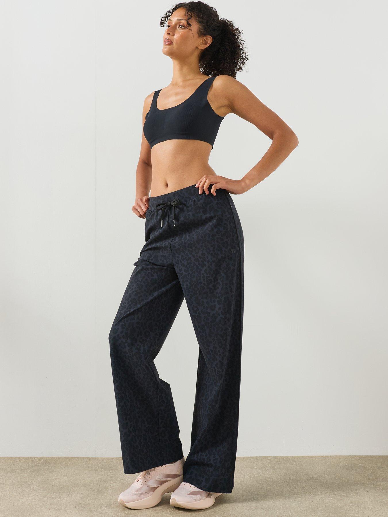 Image 3 of 6 of Sweaty Betty Womens Training Explorer Wide Leg 30 Inch Trouser - Black